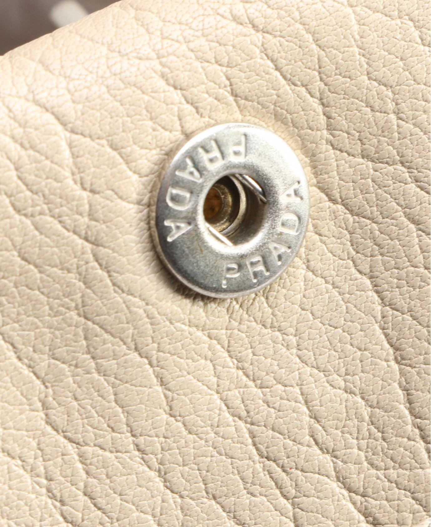 Prada Flap Front Shoulder Bag in Nylon and Leather