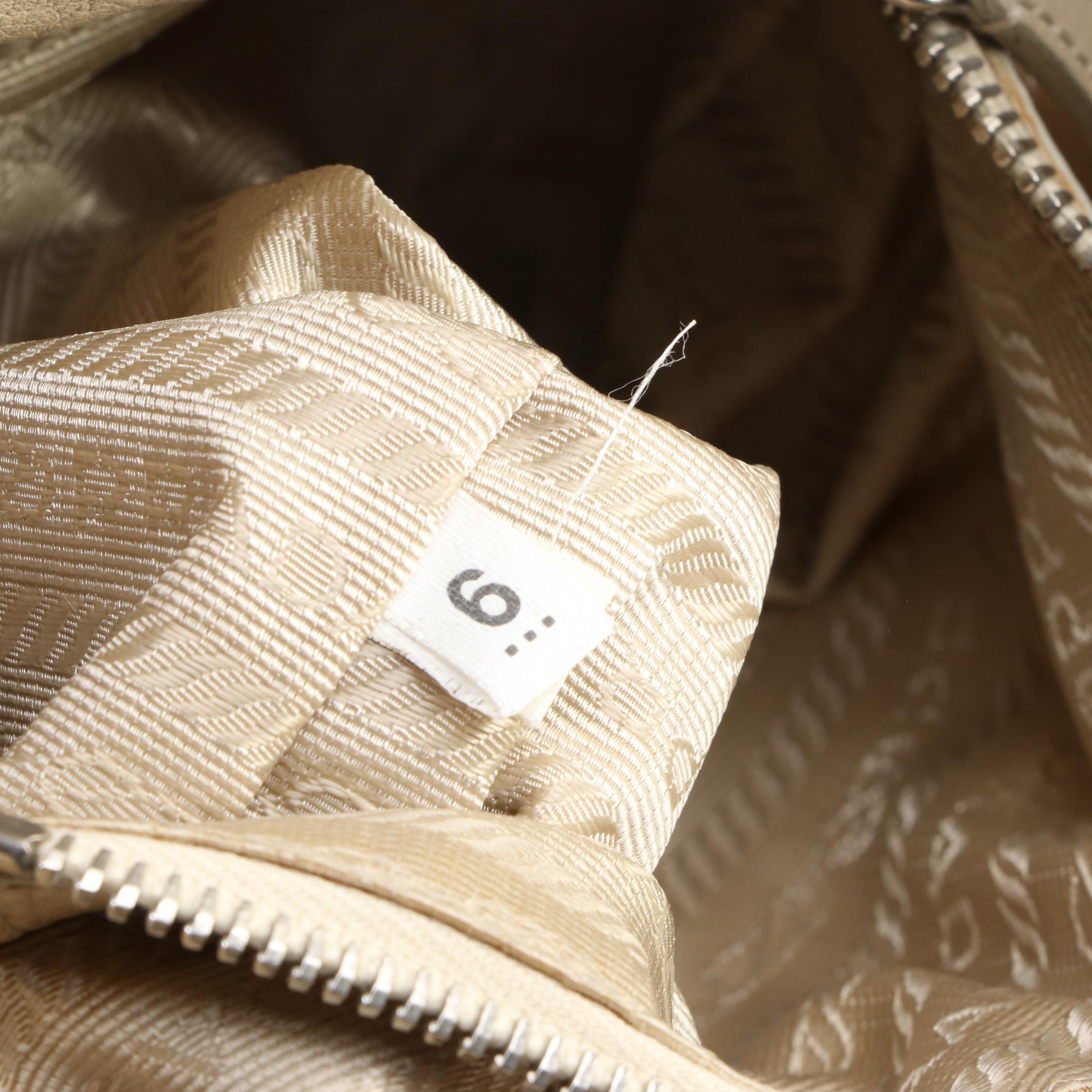 Prada Flap Front Shoulder Bag in Nylon and Leather