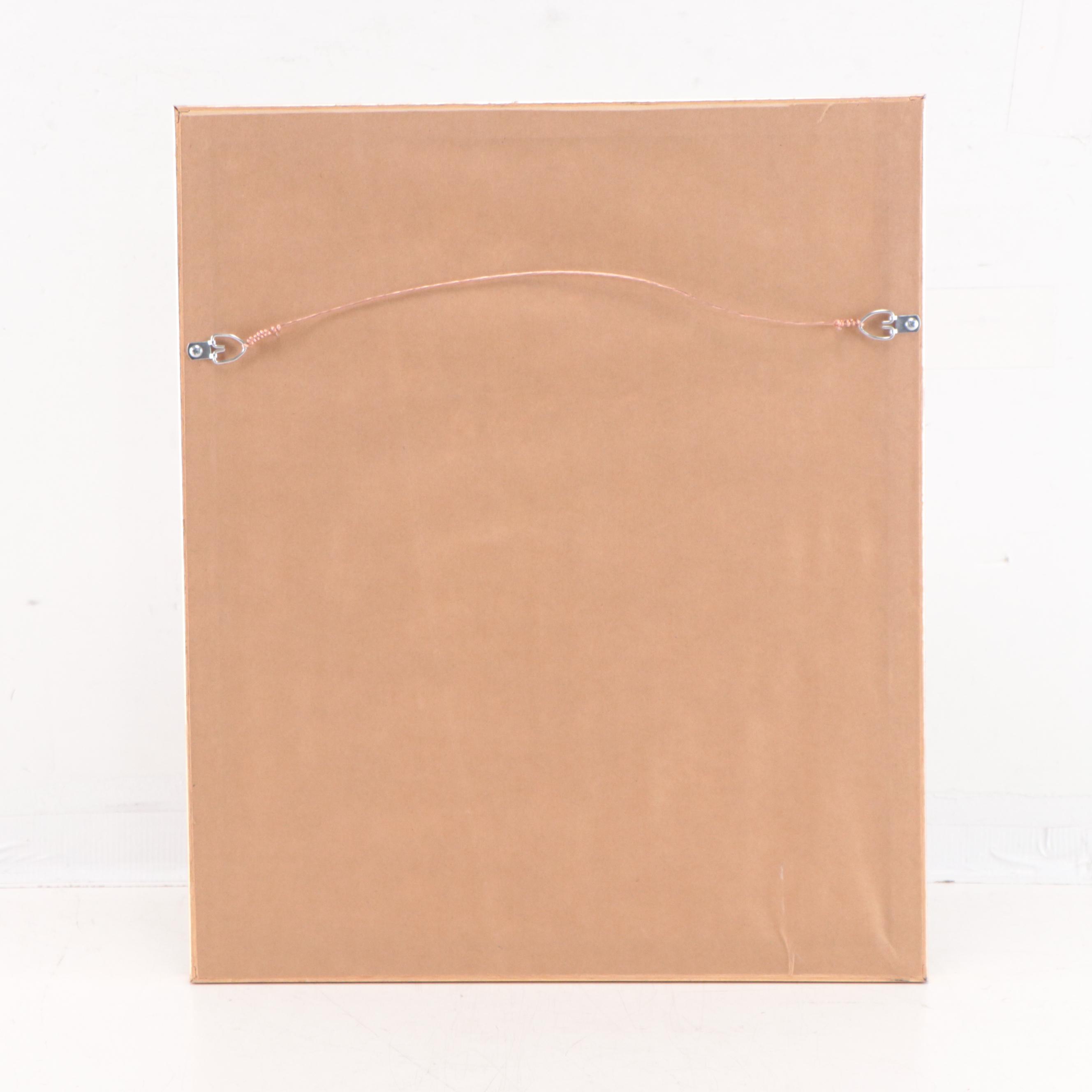 Wax Engraving Map of Michigan, Circa 1890