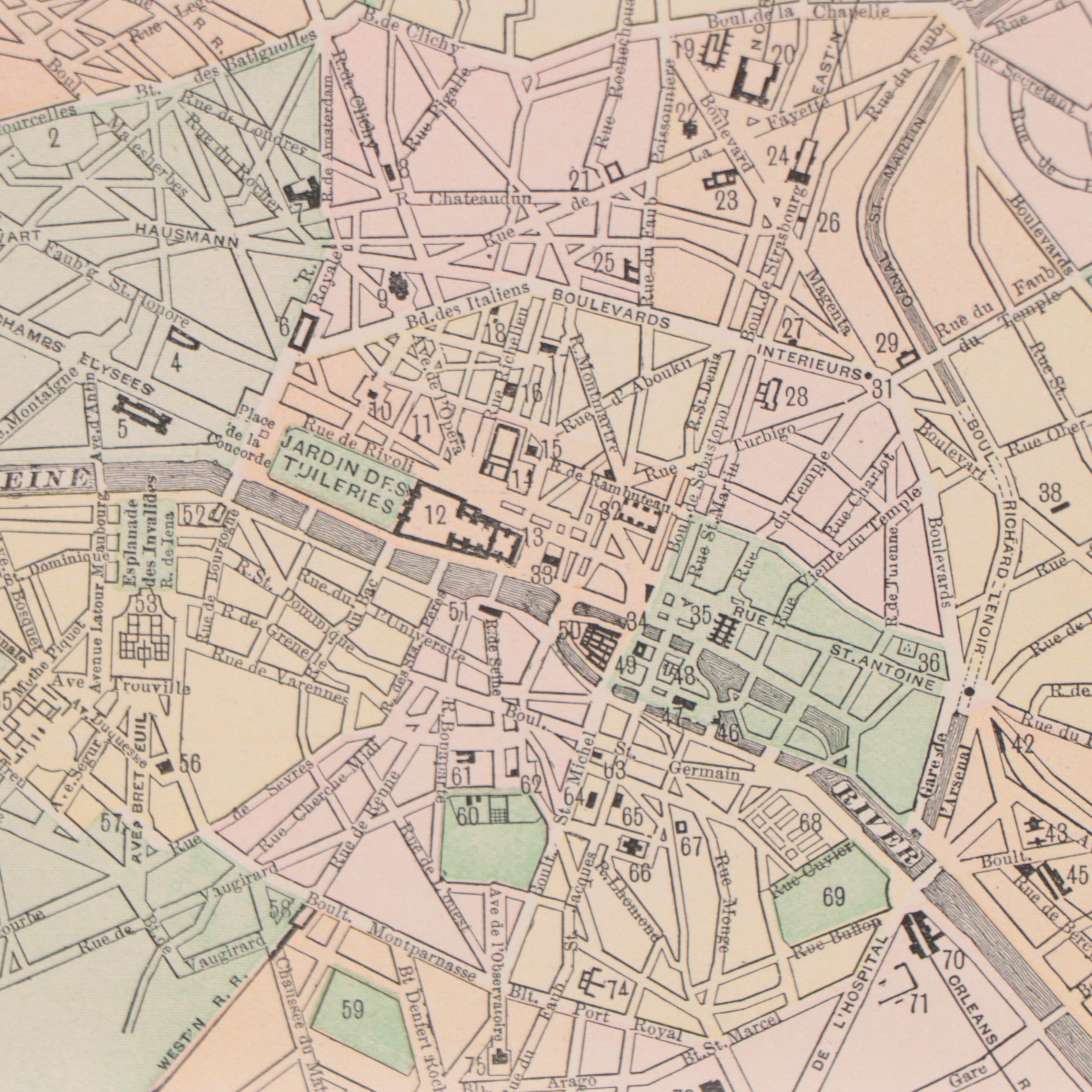 Rand, McNally & Company Wax Engraving Map of France, Circa 1888