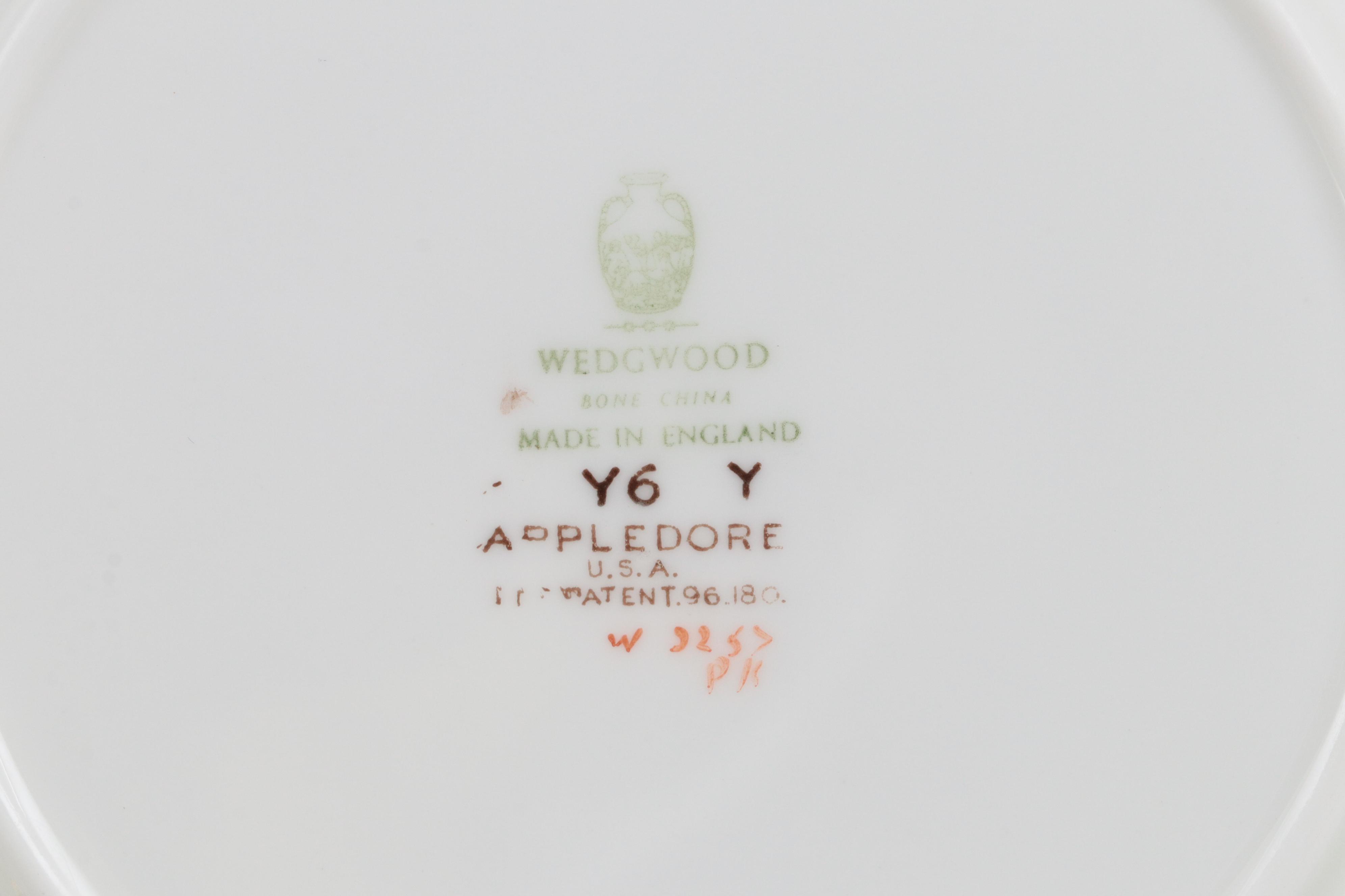 Wedgwood "Appledore" Bone China Tableware, 1957-1992