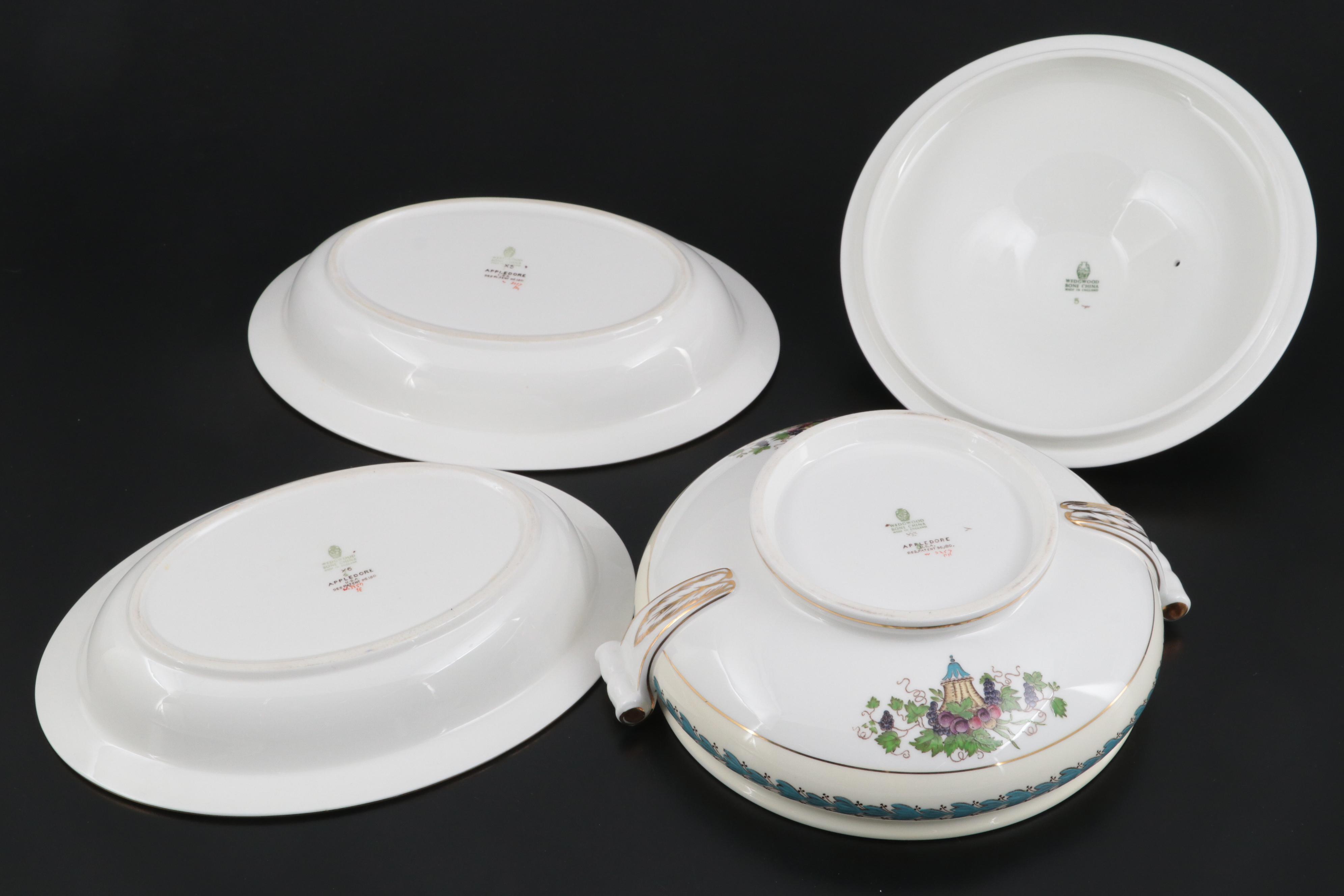 Wedgwood "Appledore" Bone China Tableware, 1957-1992