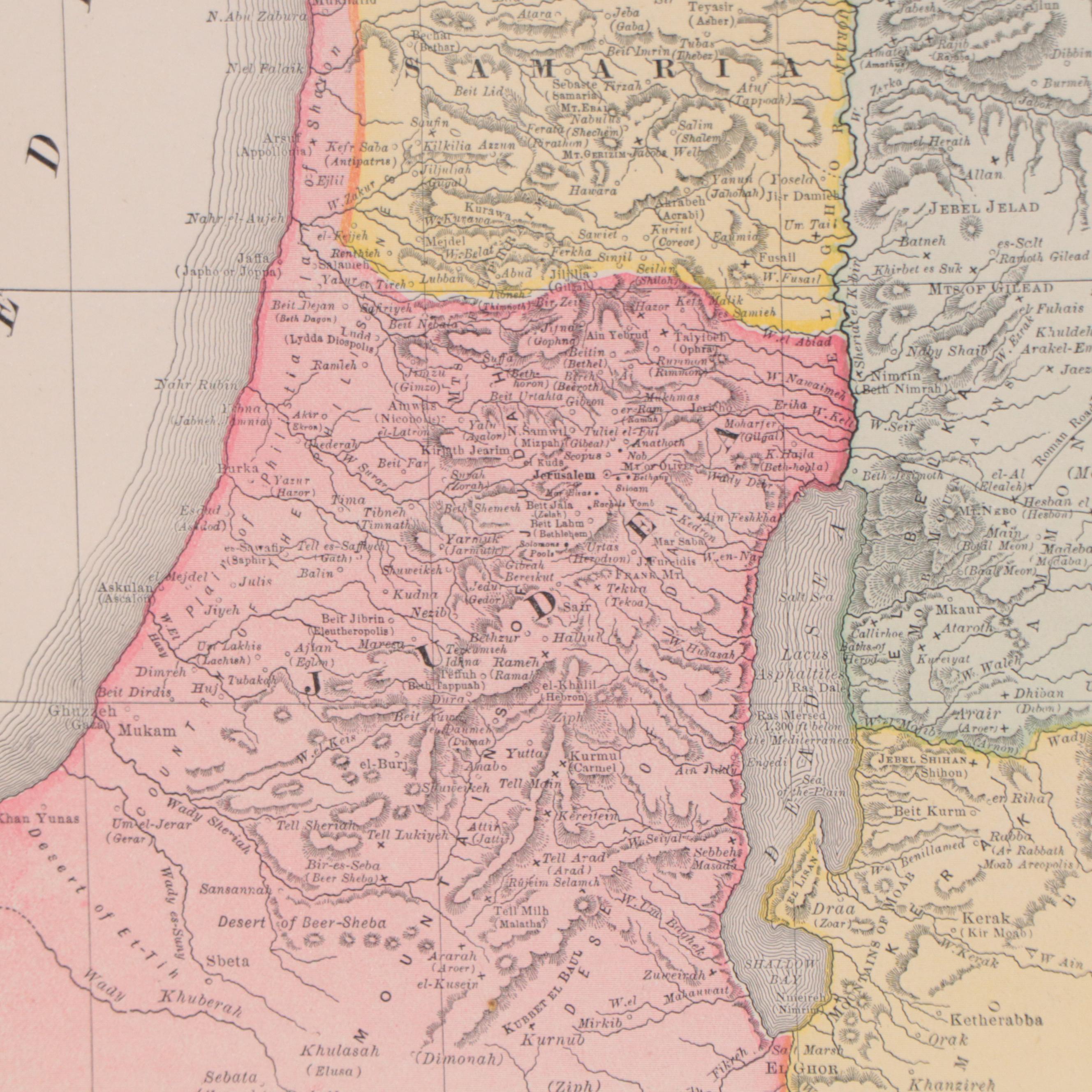 Rand, McNally & Co. Wax Engraving Map of Palestine, Circa 1888