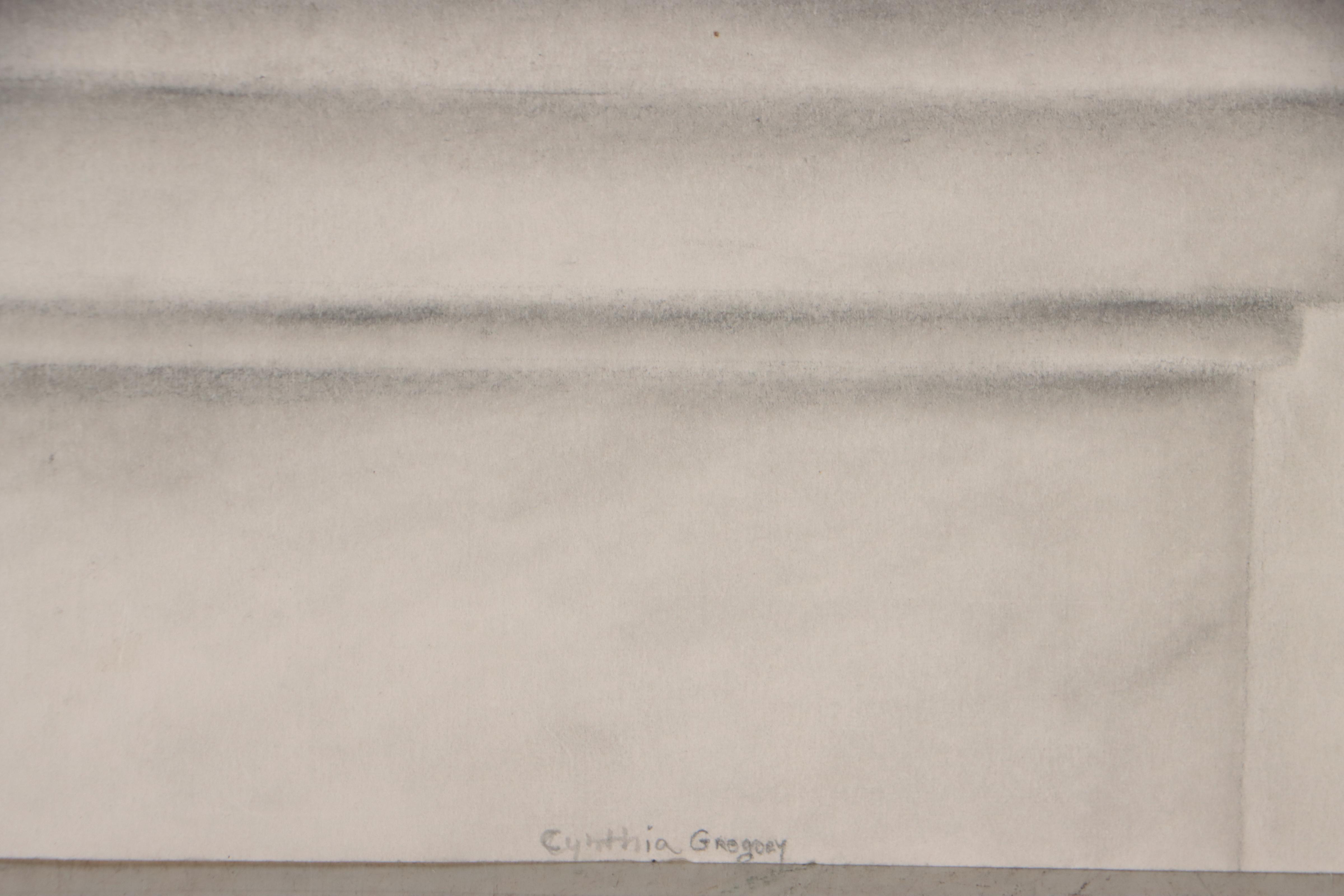 Cynthia Gregory Graphite Drawing "Front Window - Garrard Street"