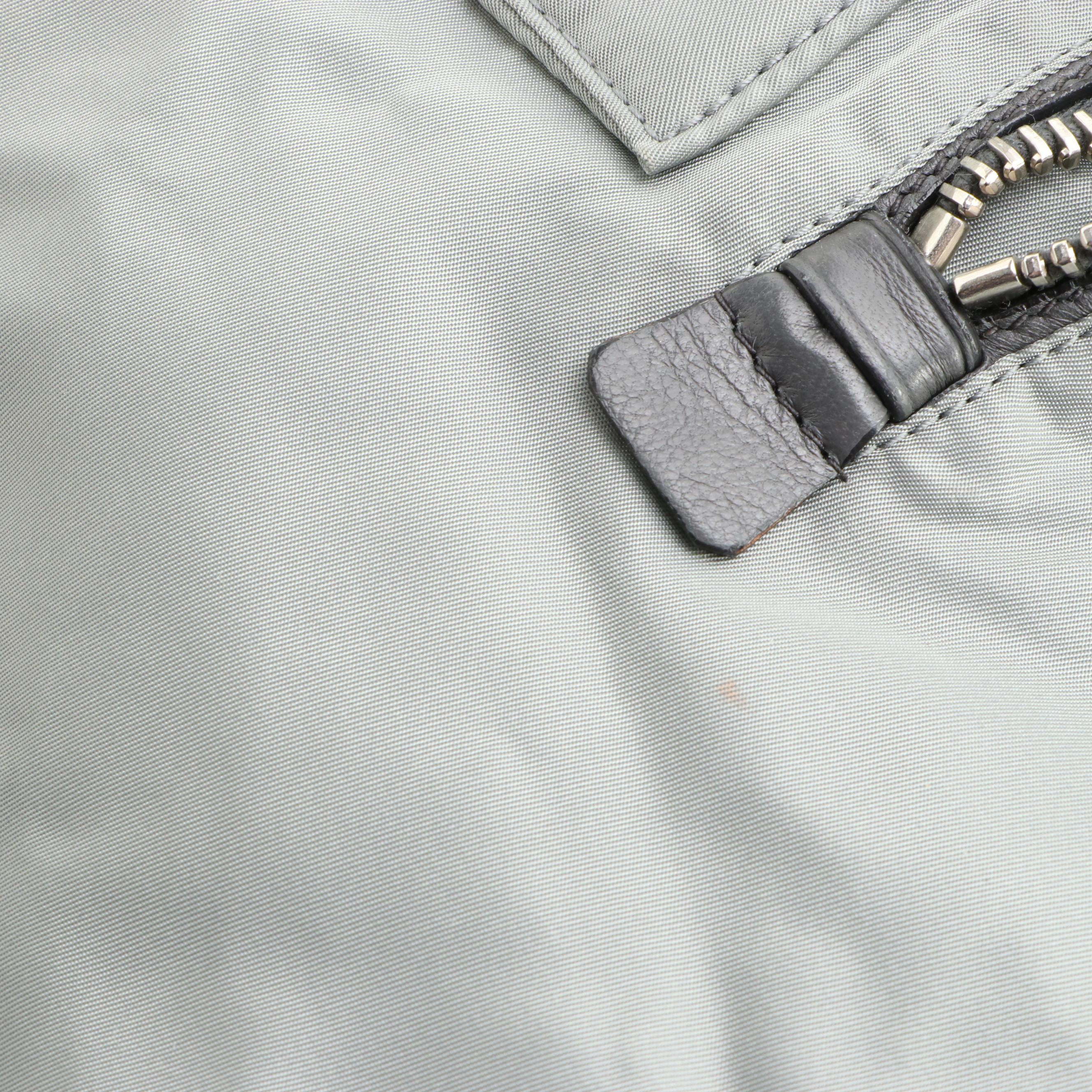 Prada Reversible Tote in Nylon Twill and Leather Trim