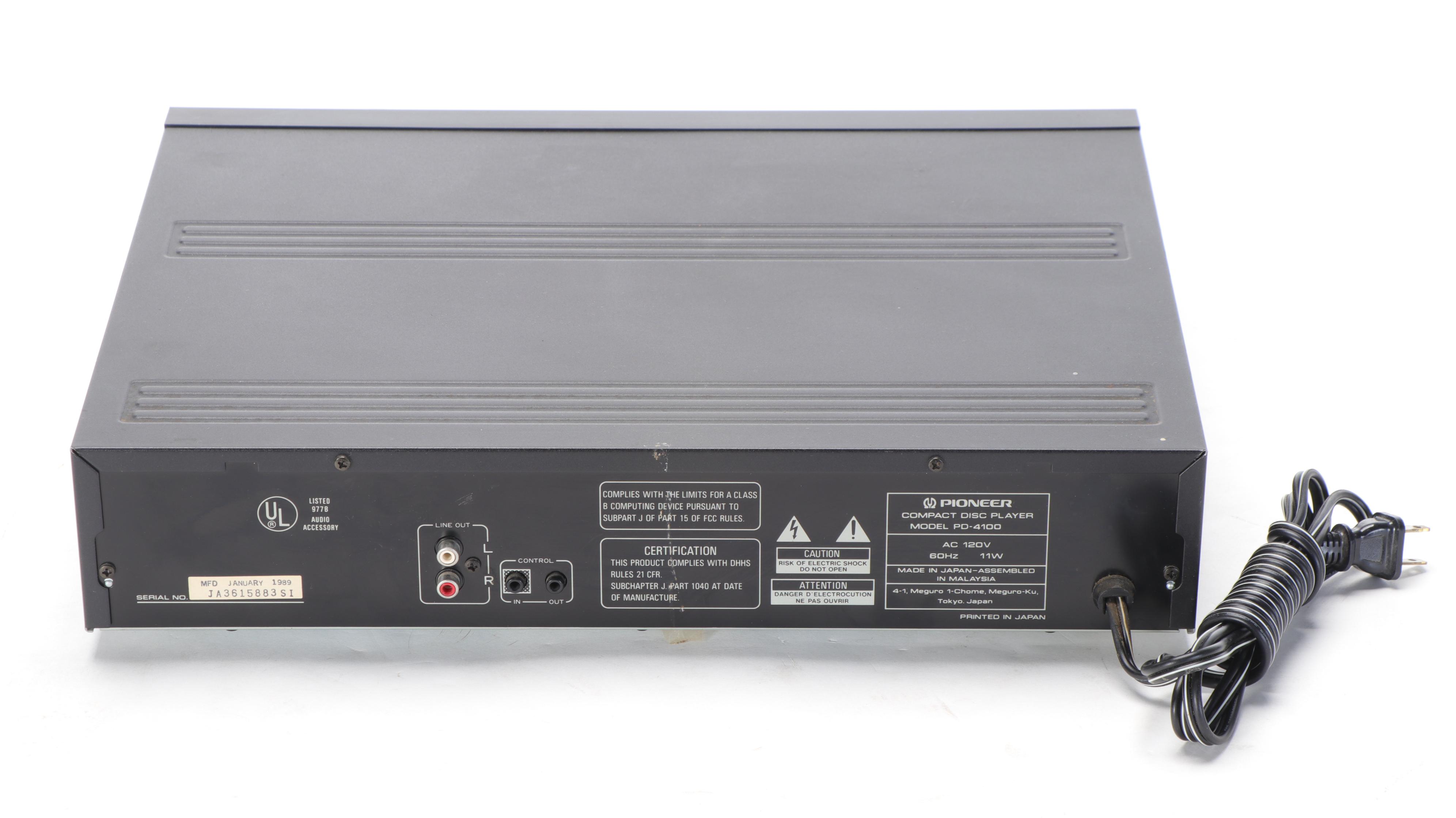 Onkyo Receiver and Stereo Cassette Tape Deck with Pioneer CD Player