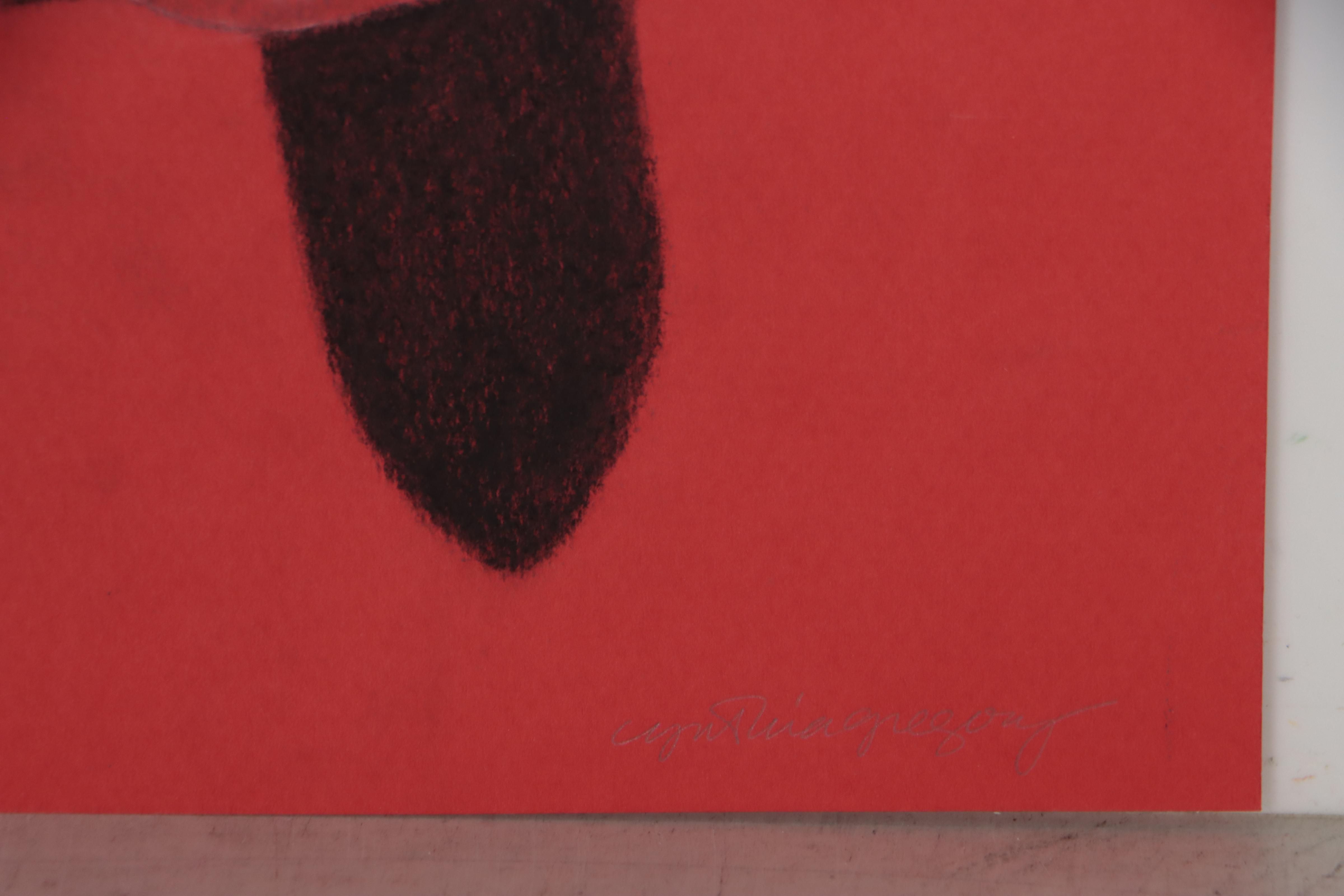 Cynthia Gregory Conté Drawing of Unbuttoned Shirt Cuff