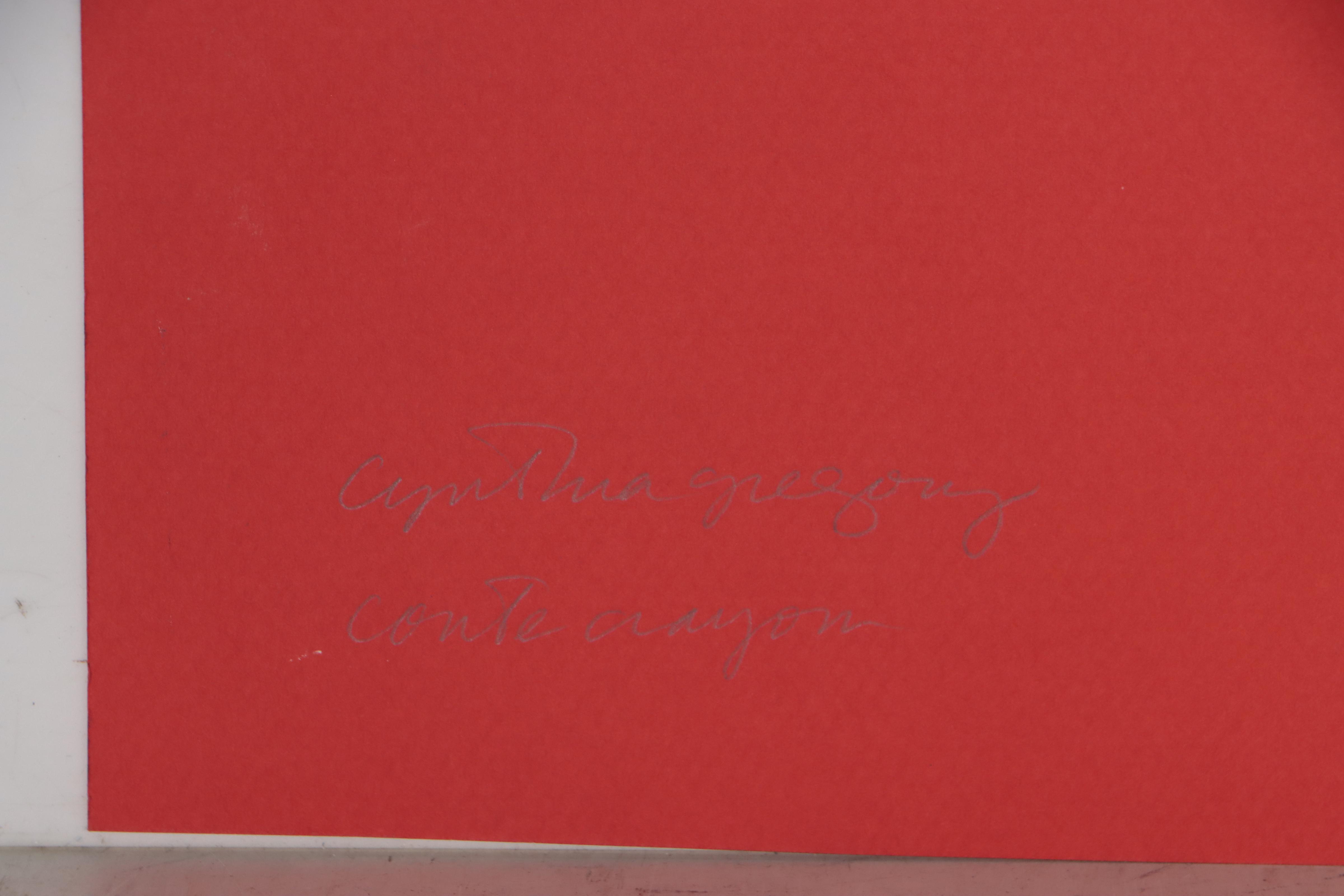 Cynthia Gregory Conté Drawing of Unbuttoned Shirt Cuff