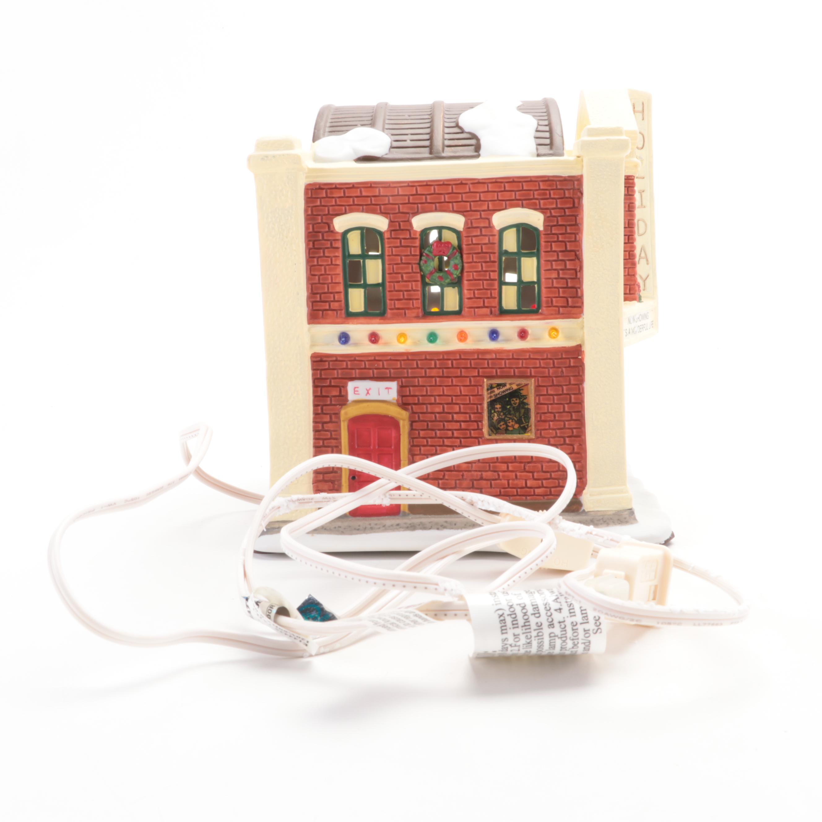 St. Nicholas Square "Holiday Square" Ceramic Illuminated Building and Carolers