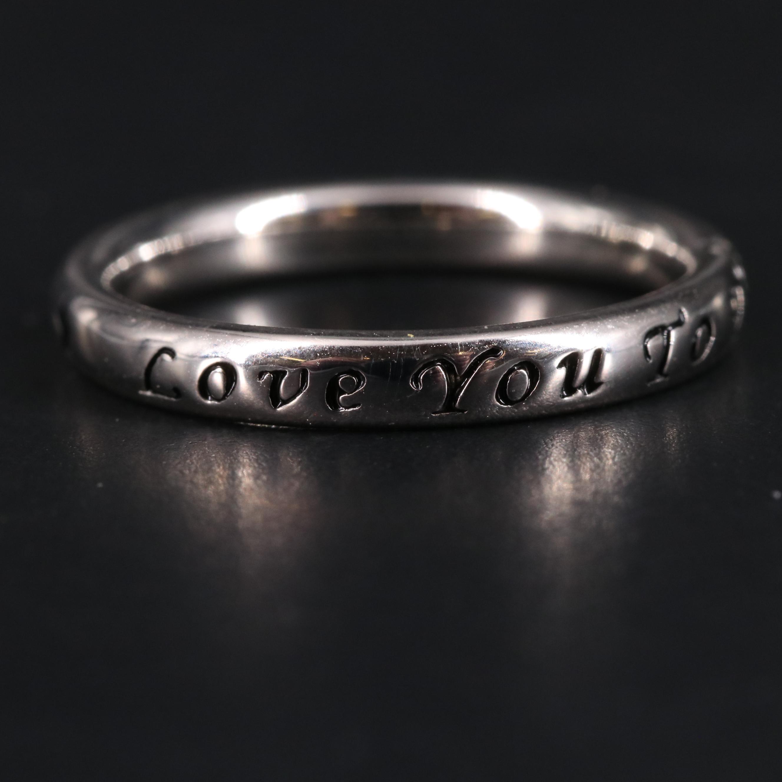 Sterling "Love You To The Moon And Back" Ring