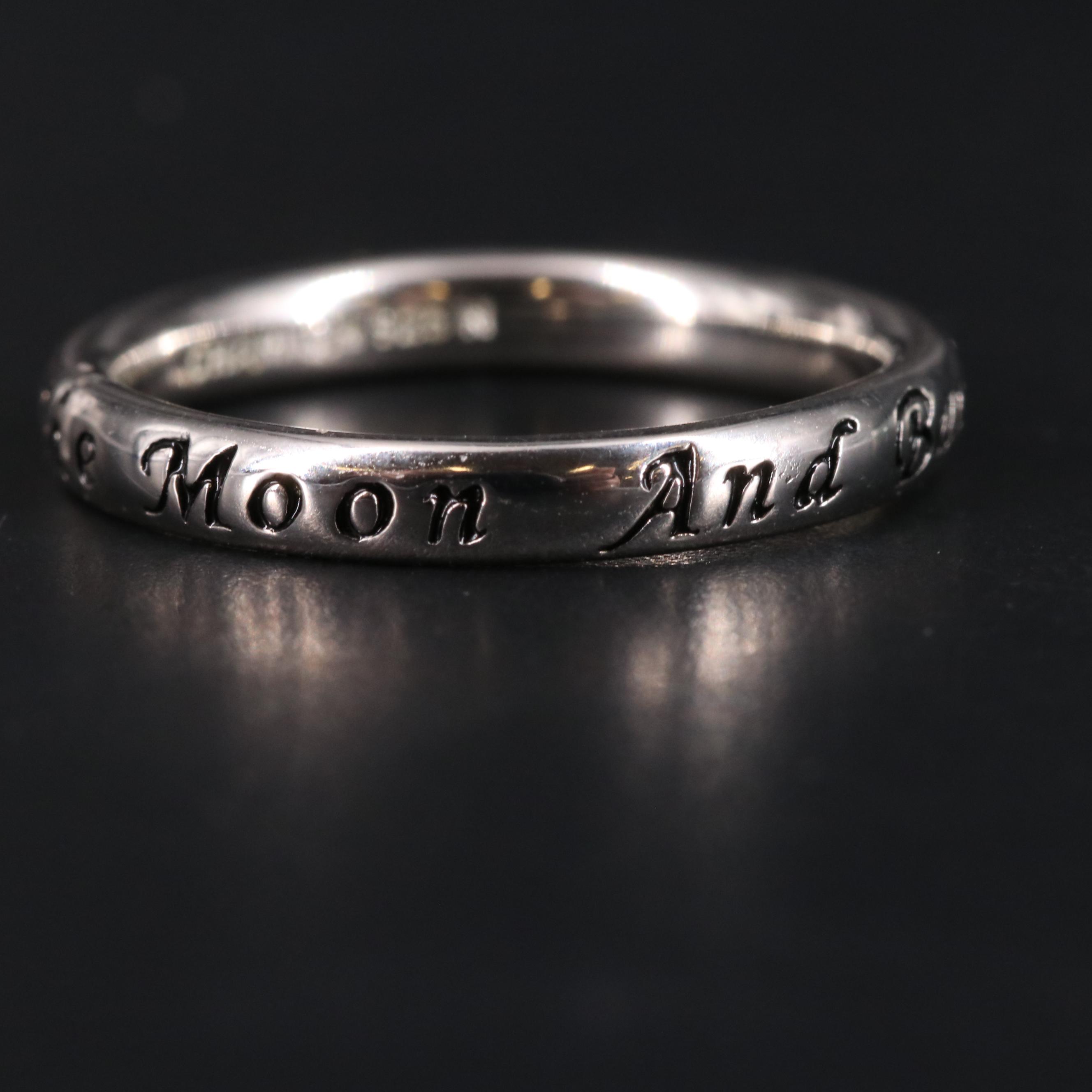 Sterling "Love You To The Moon And Back" Ring