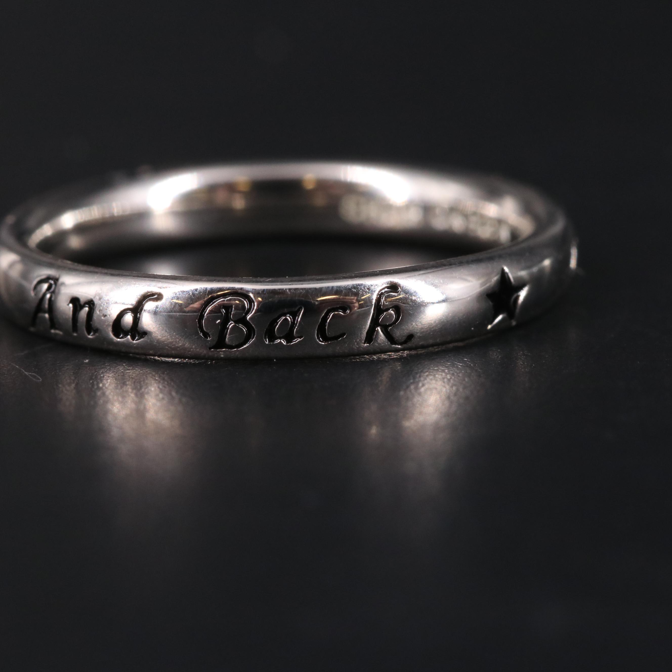 Sterling "Love You To The Moon And Back" Ring