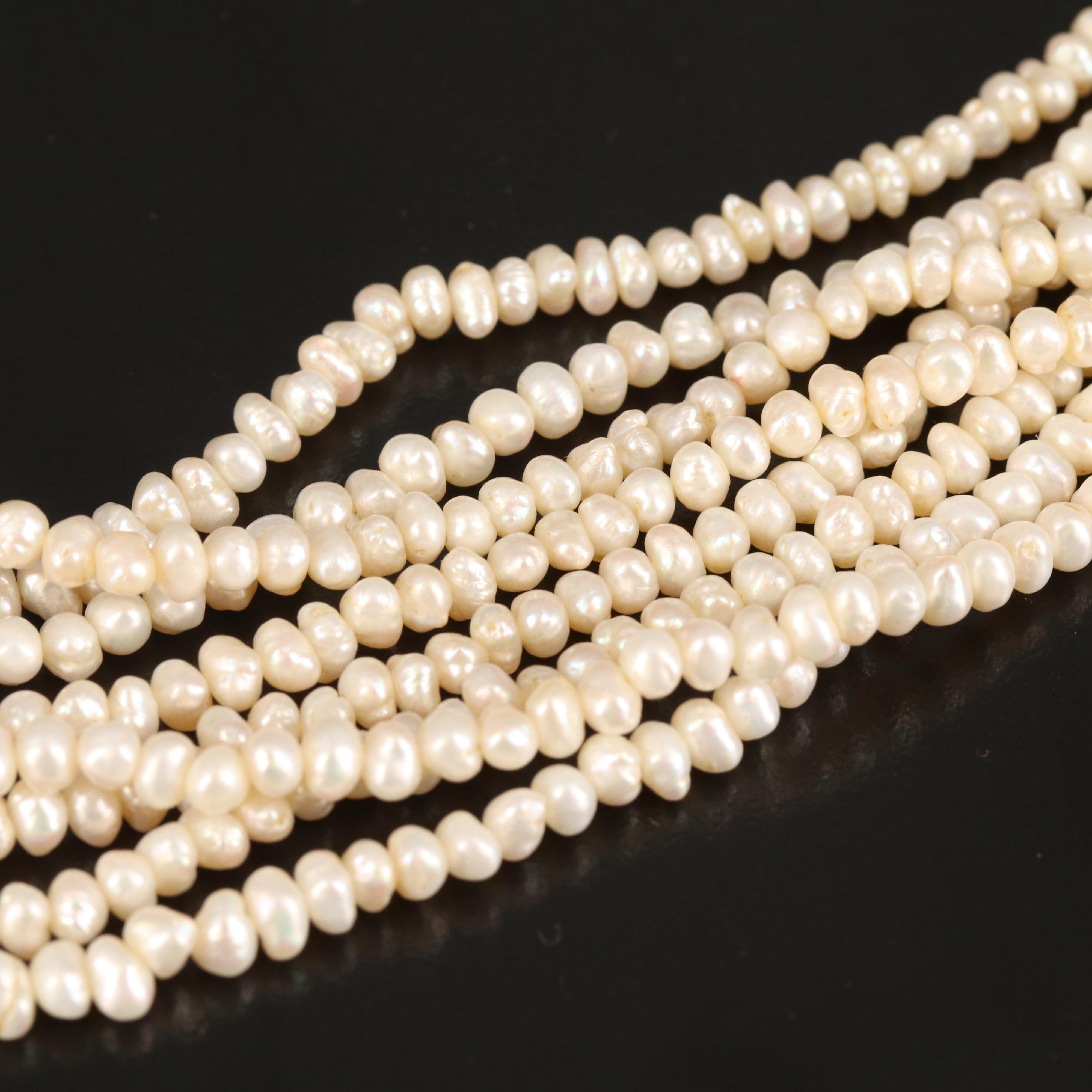 Vintage 14K Pearl Torsade with Tourmaline, Emerald, Ruby and Sapphire Pendant