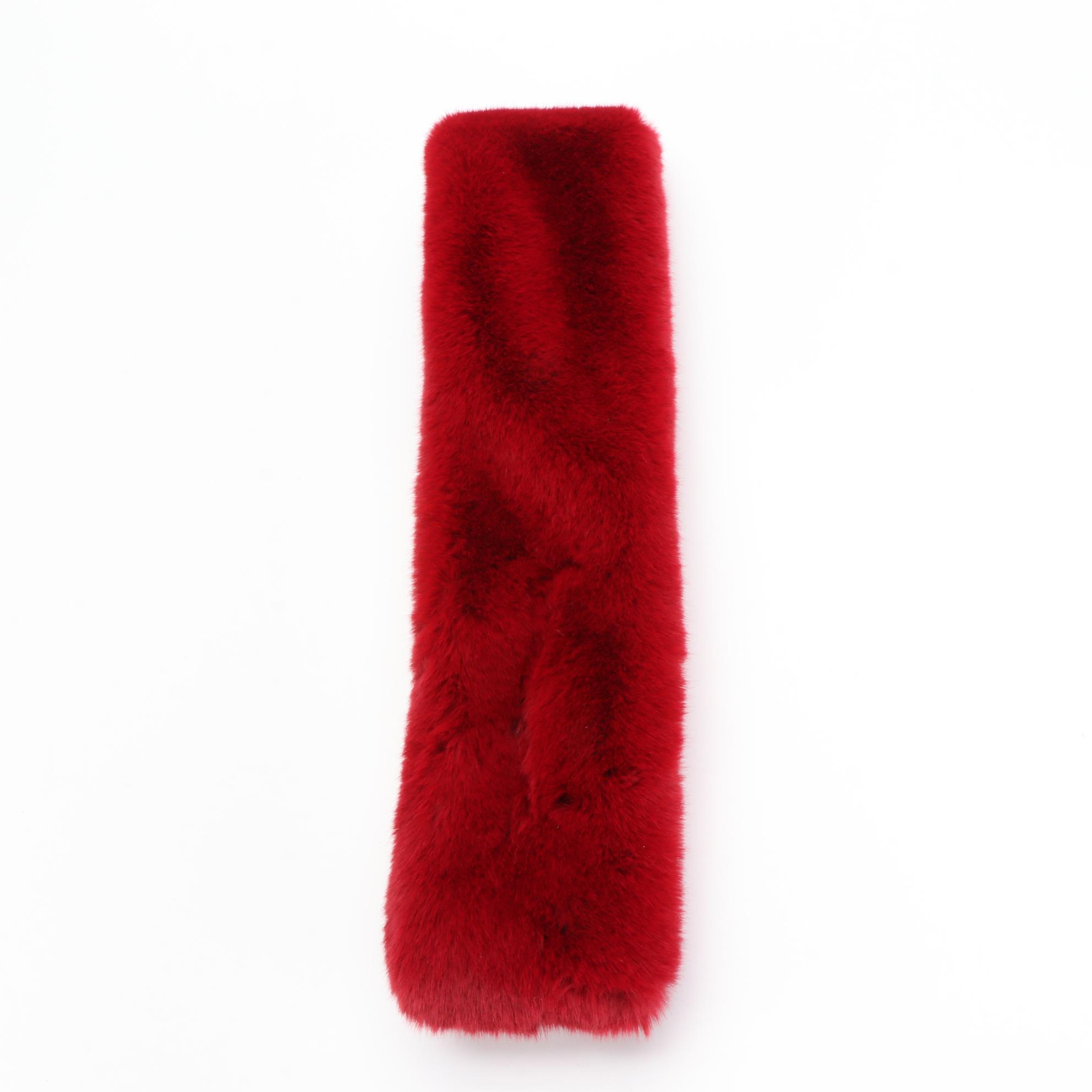 Houndstooth Check Scarf with Tuck-in Faux Fur Scarves in Leopard Print and Solid