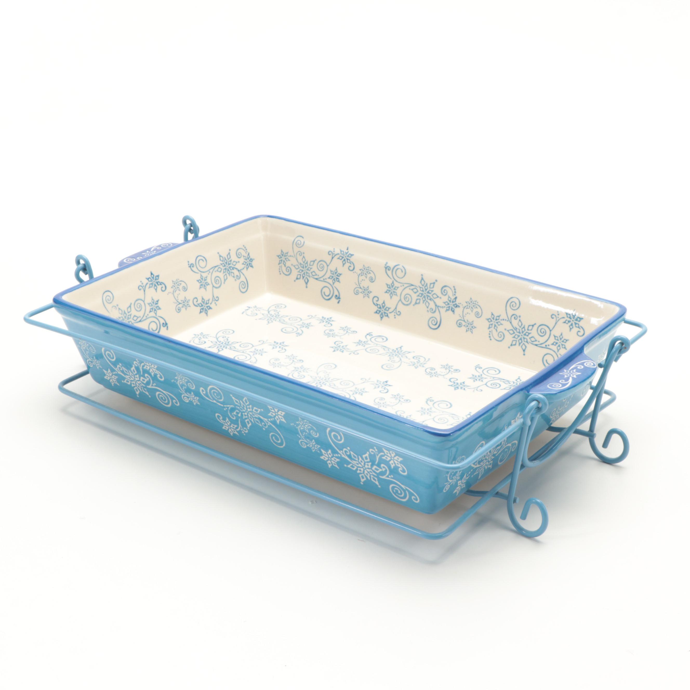Temp-Tations "Floral Lace" Casseroles with Stands and Platters