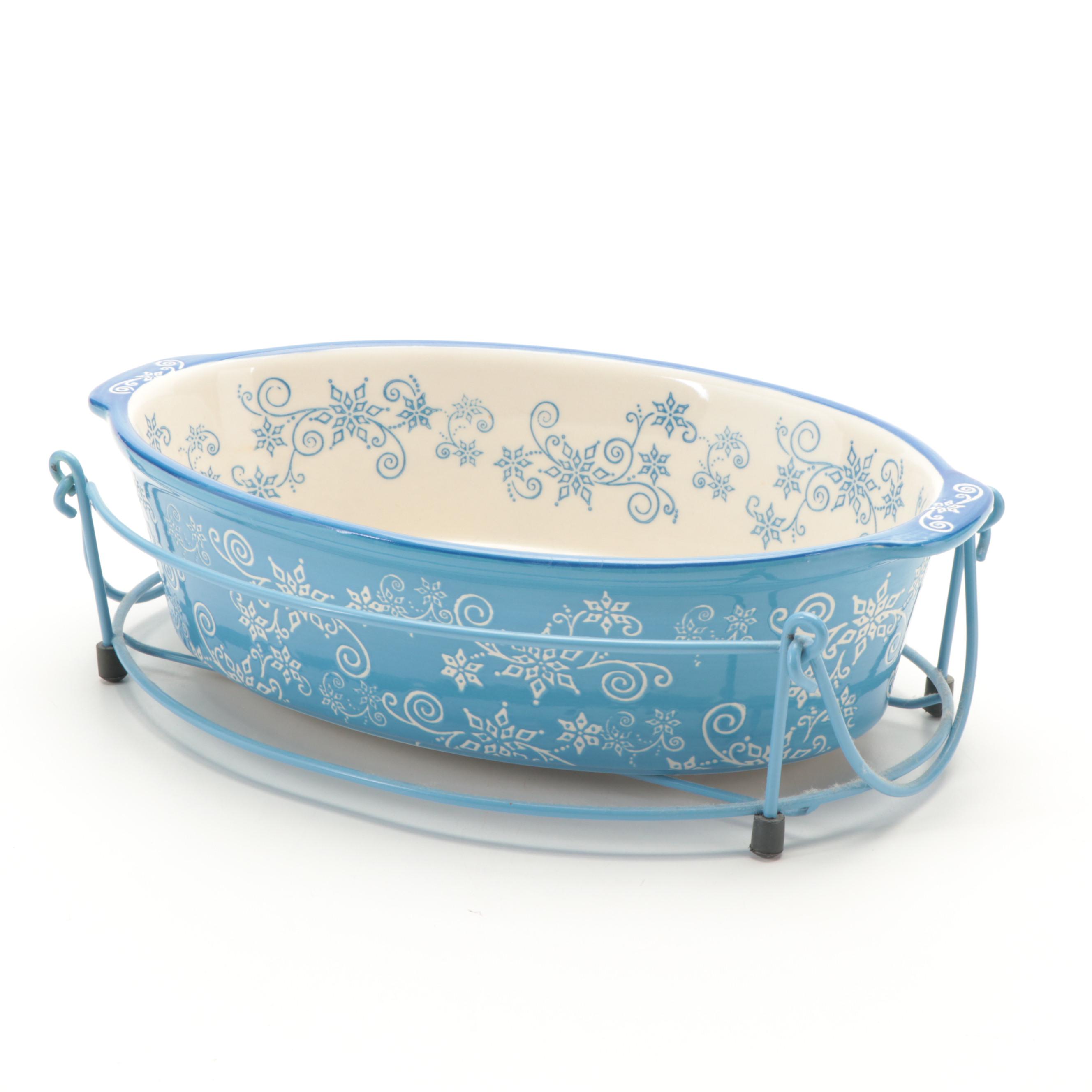 Temp-Tations "Floral Lace" Casseroles with Stands and Platters