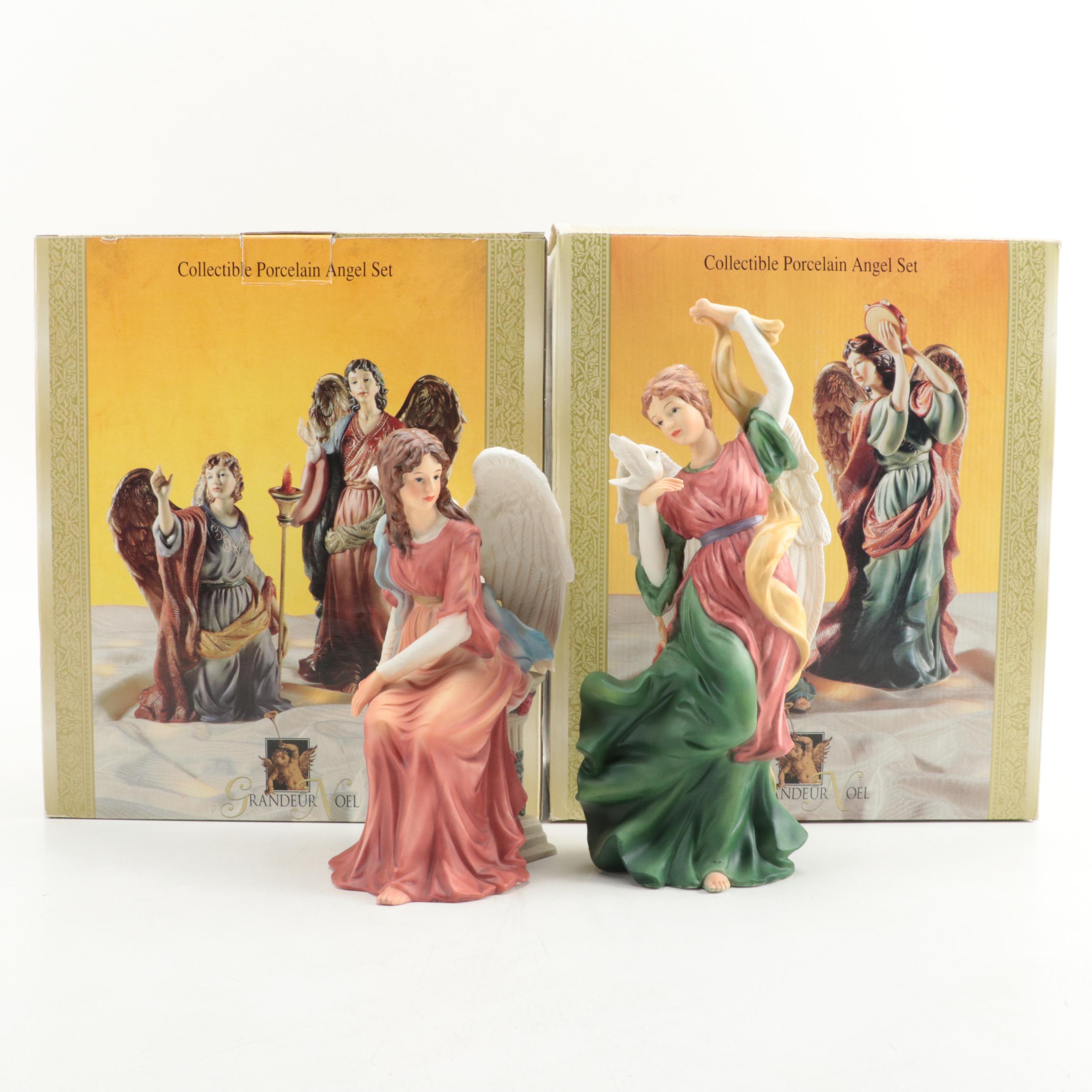 Grandeur Noel Porcelain Angel Figurines