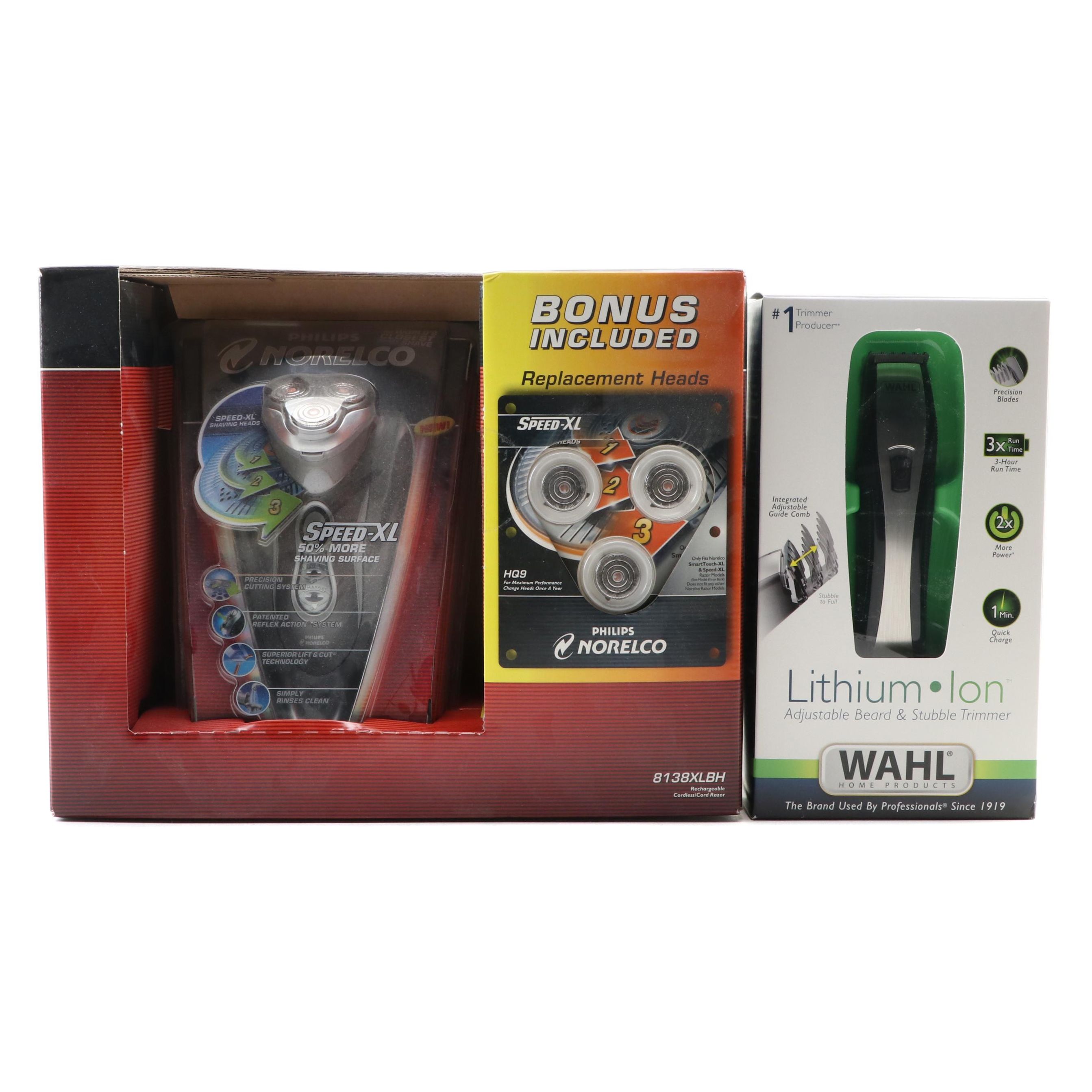 Philips Norelco 8138XLBH Rotary Shaver with Wahl 9867 Beard Trimmer