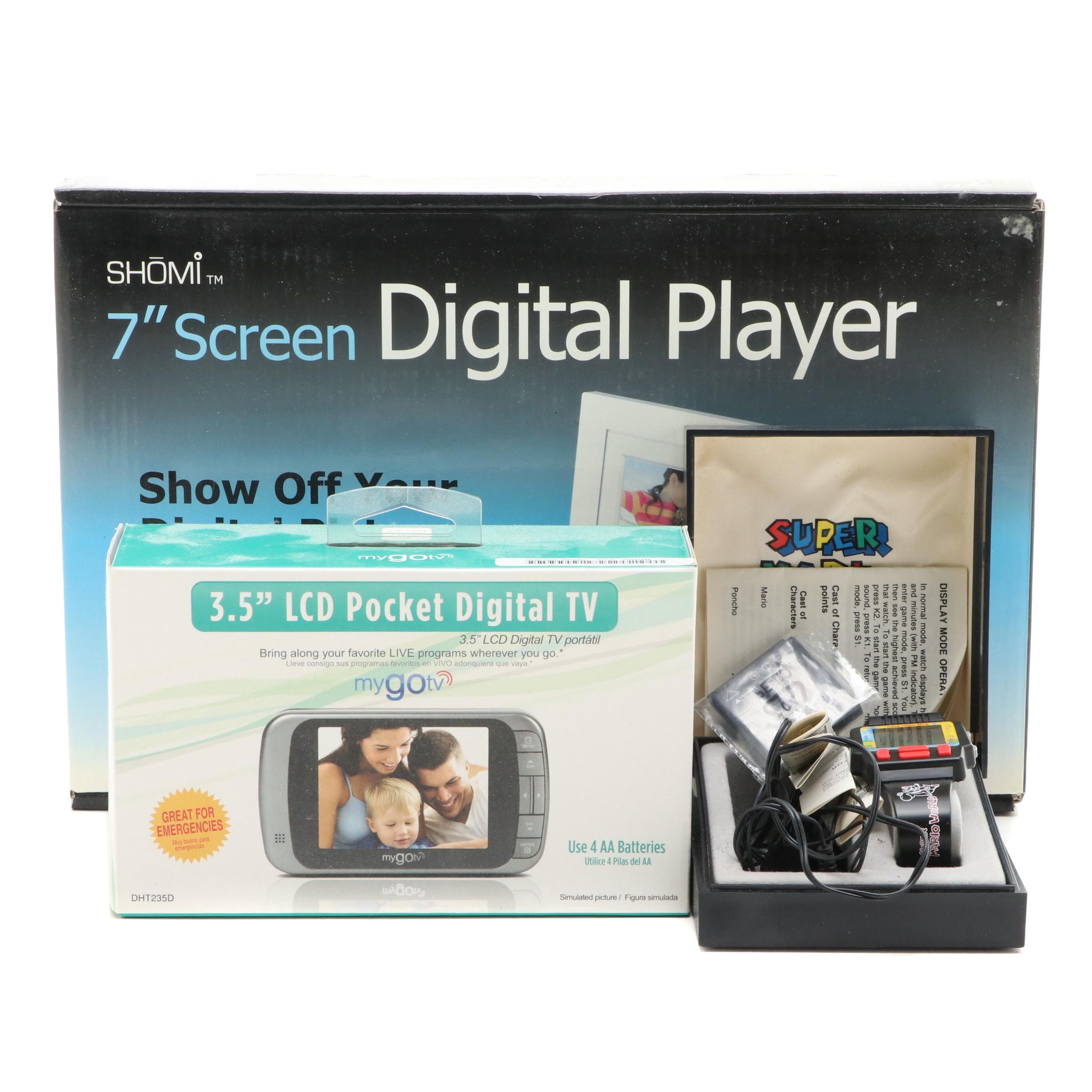 Nelsonic Super Mario World Watch with Showmi Digital Player and MyGOtv Pocket TV