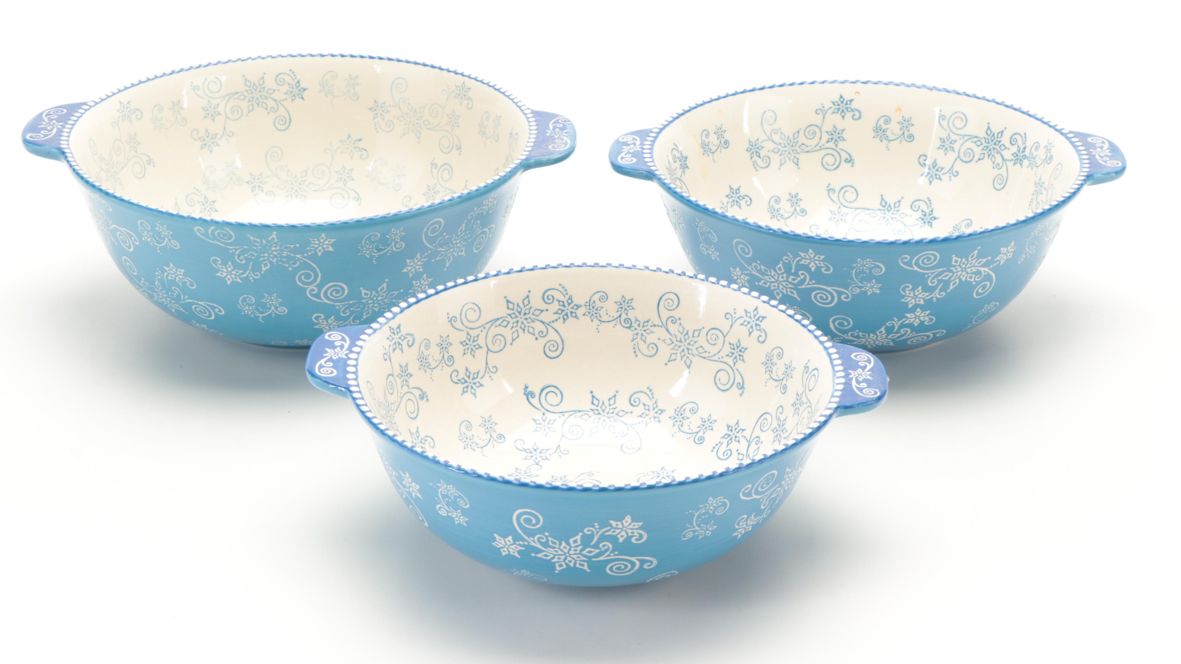 Temp-Tations "Floral Lace" Graduated Mixing Bowls and Bakeware
