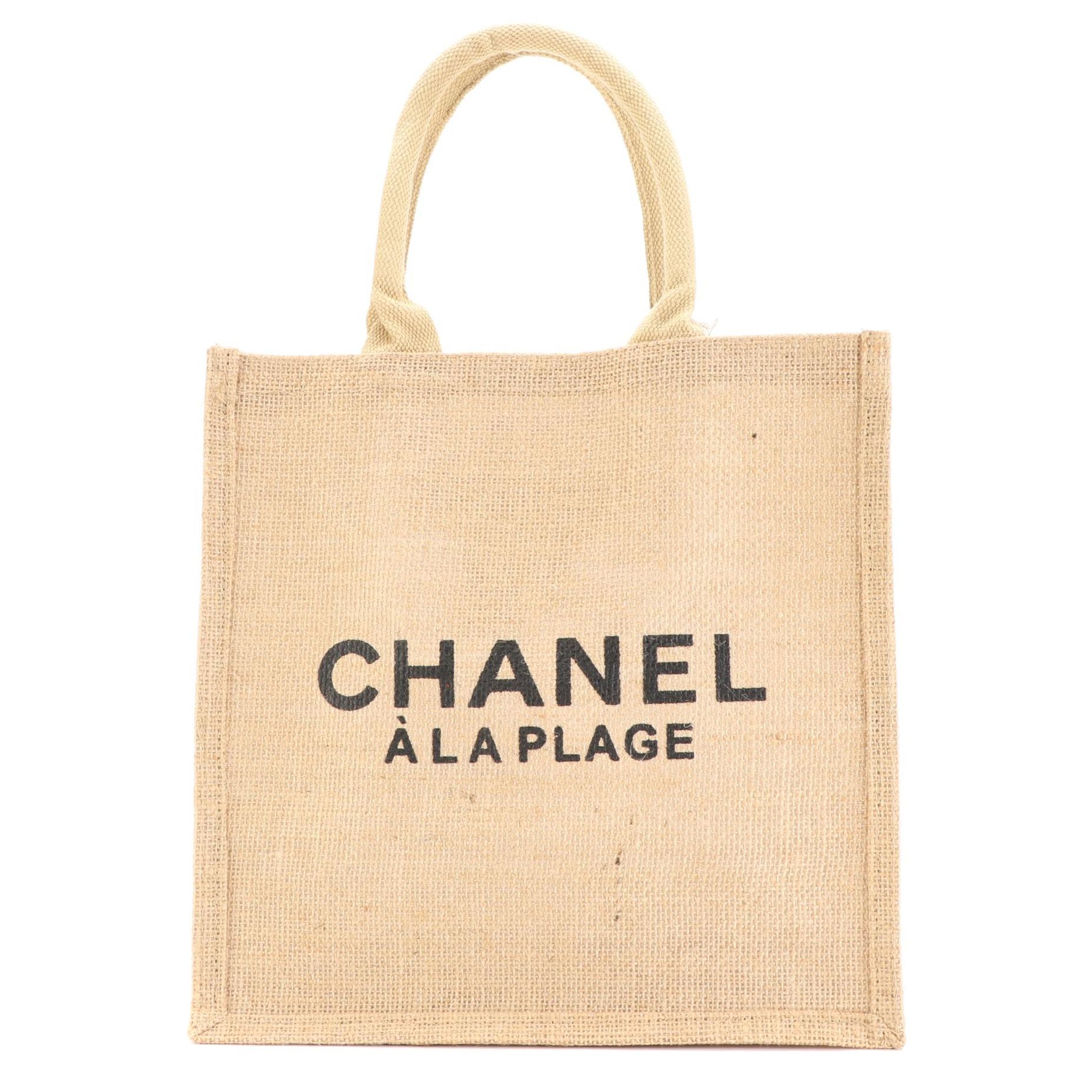 Chanel "Á La Plage" Promotional Tote Bag in Burlap