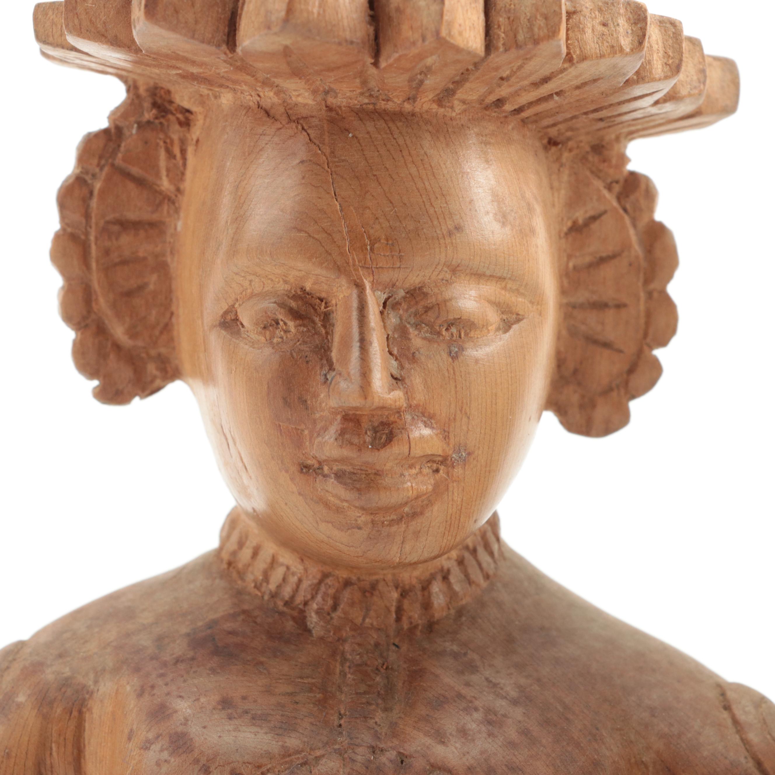 Sri Lankan, Malaysian, and Other Carved Wood and Stone Figures