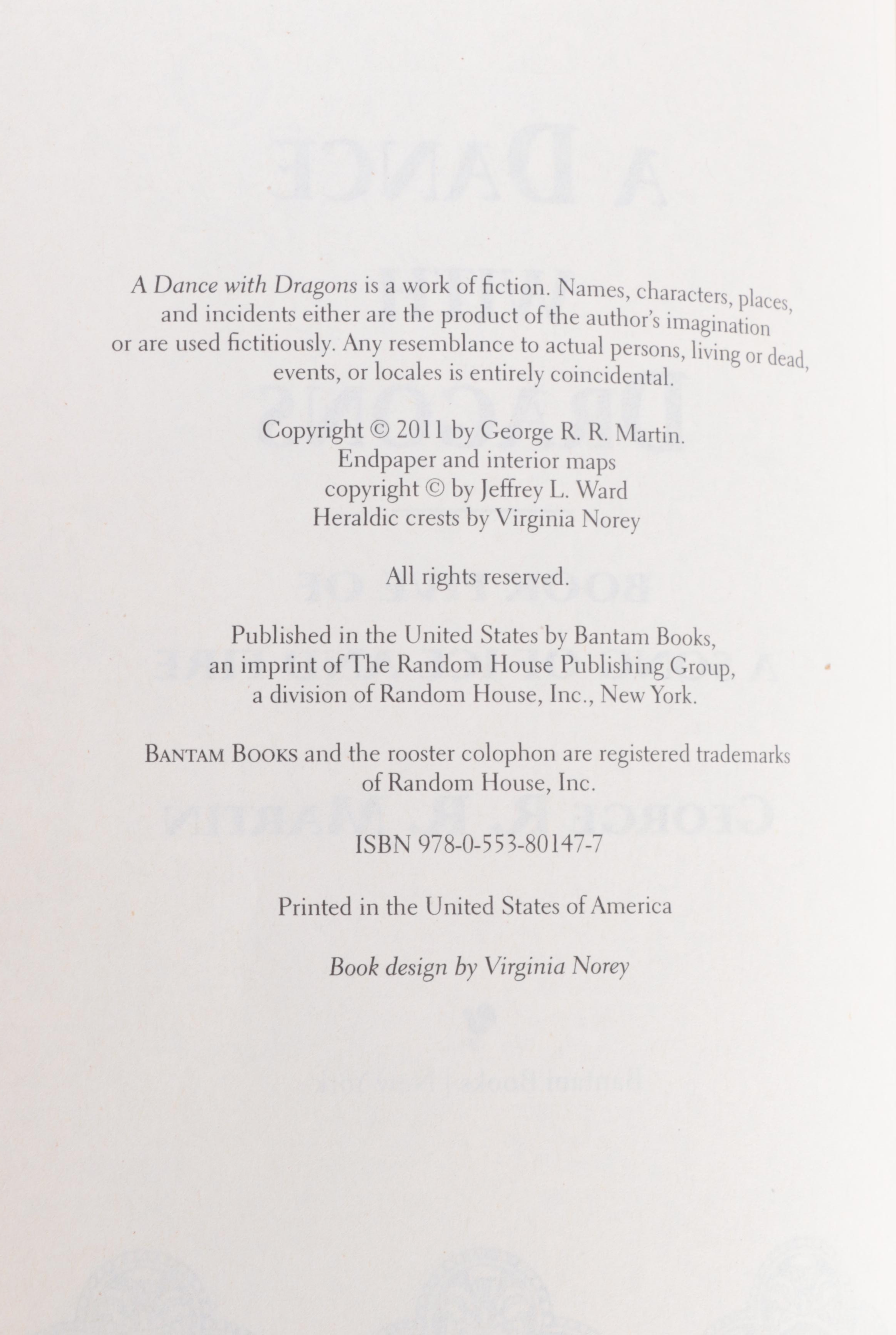 "A Song of Ice and Fire" Partial Series and More Books by George R. R. Martin