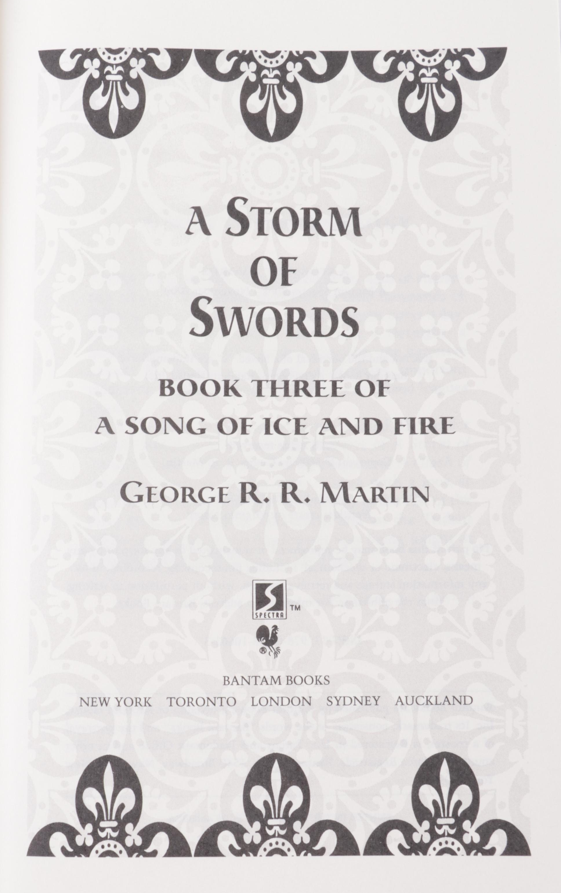 "A Song of Ice and Fire" Partial Series and More Books by George R. R. Martin