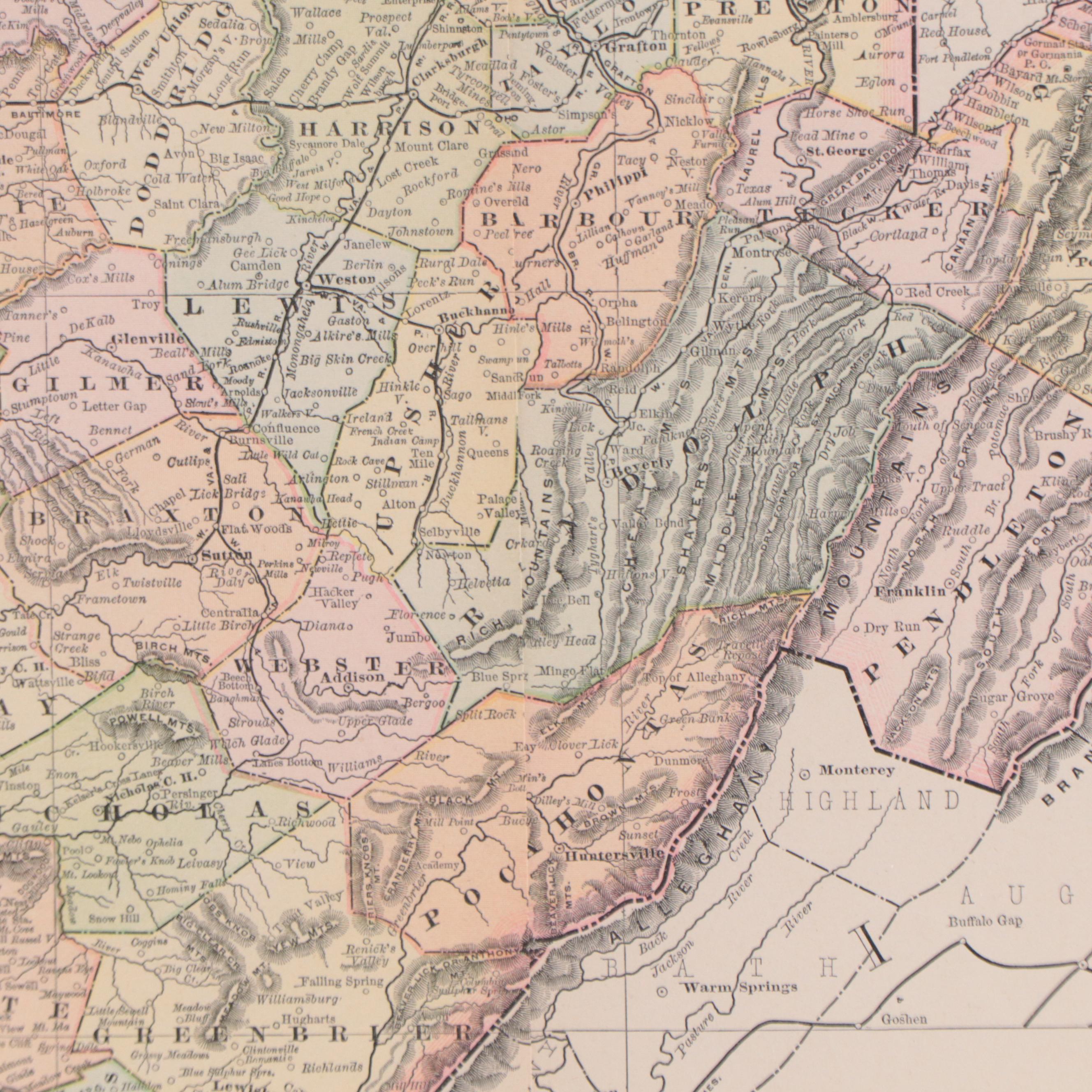 Rand, McNally & Co. Wax Engraving "New Map of West Virginia," Circa 1888