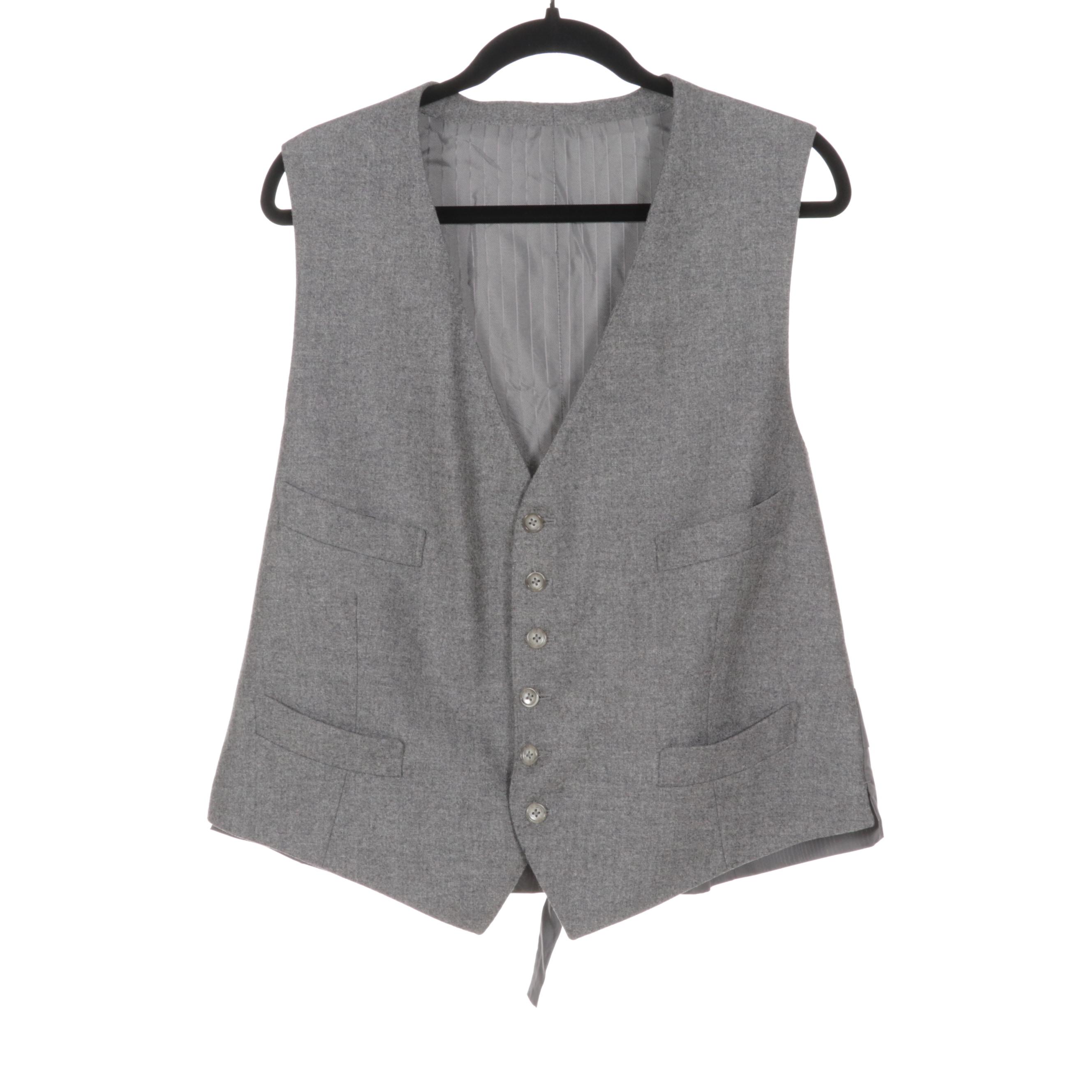 Men's Prada Cotton and Wool Blazers with Tom Ford Grey Wool Vest