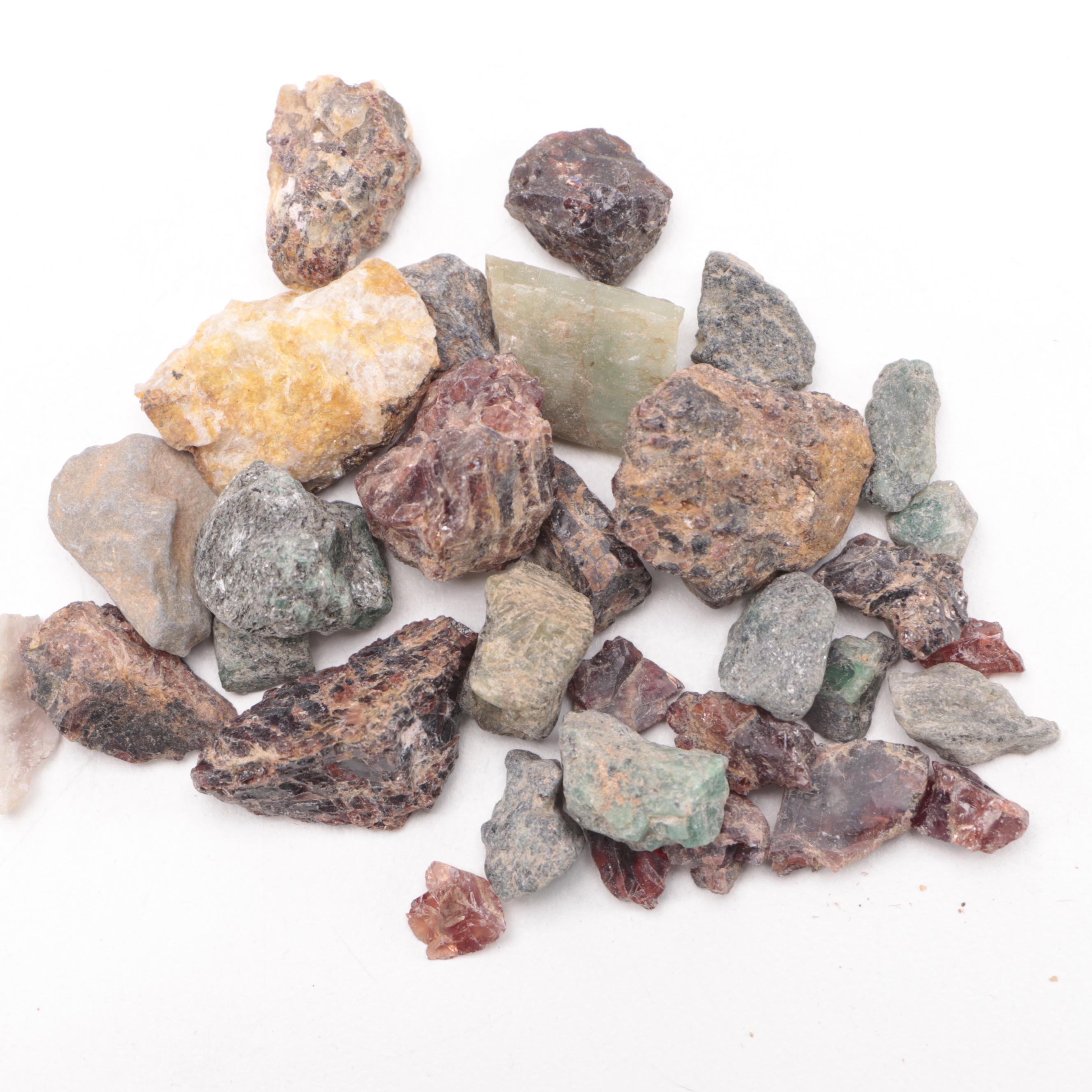 Seashell Boxes and Trivets with Mineral Specimens and Pressed Flowers