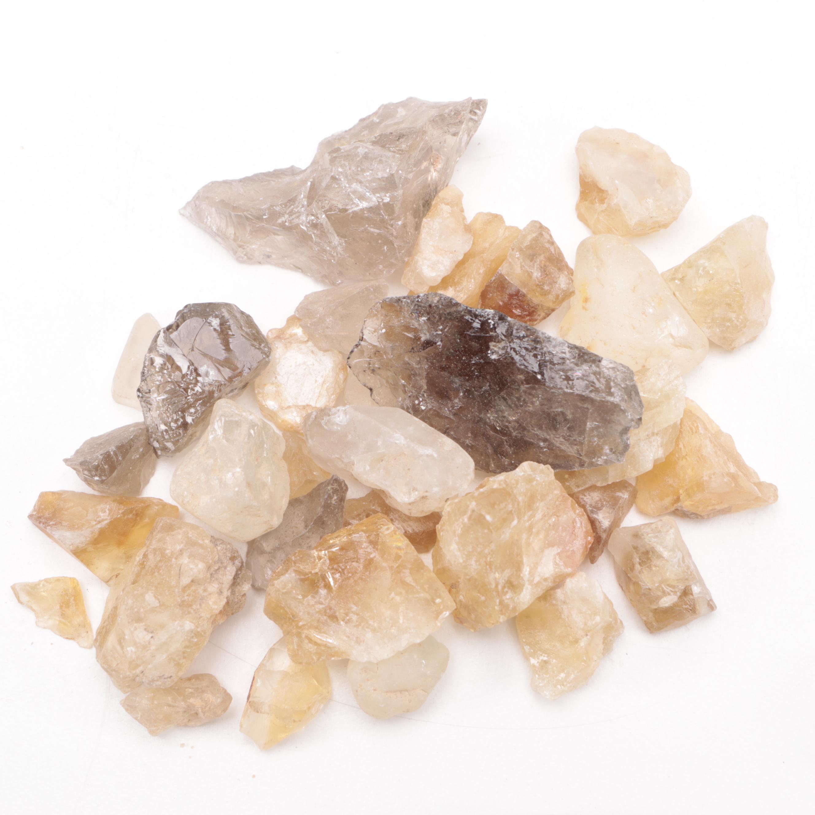 Seashell Boxes and Trivets with Mineral Specimens and Pressed Flowers