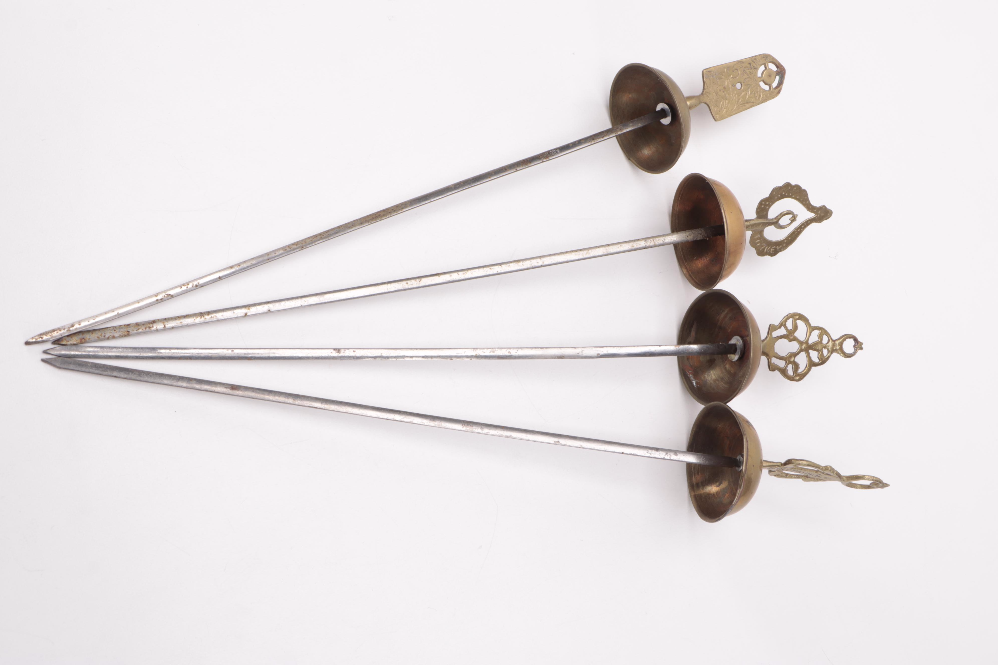 Turkish Brass Handled Shish Kebab Skewers, 20th Century