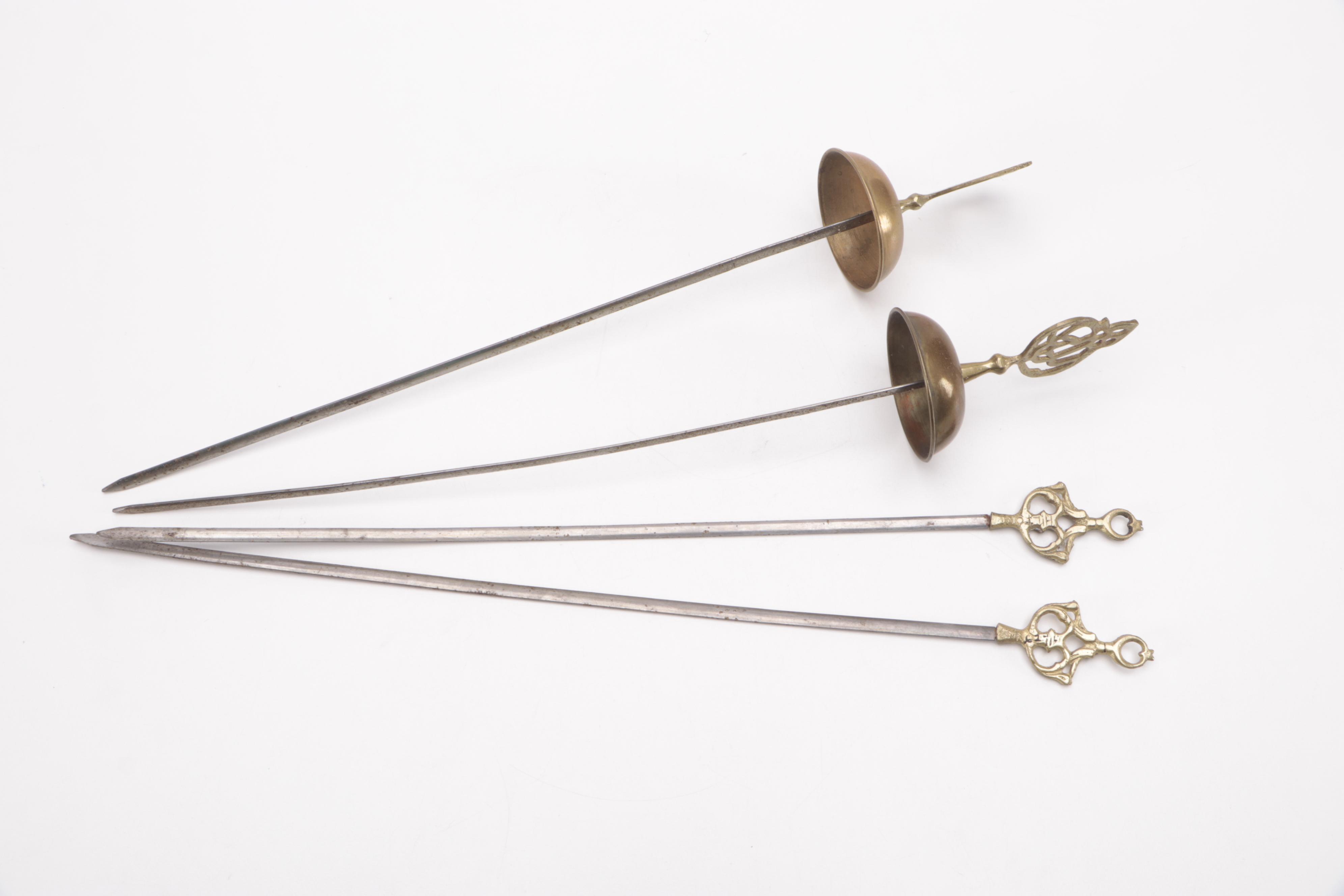 Turkish Brass Handled Shish Kebab Skewers, 20th Century