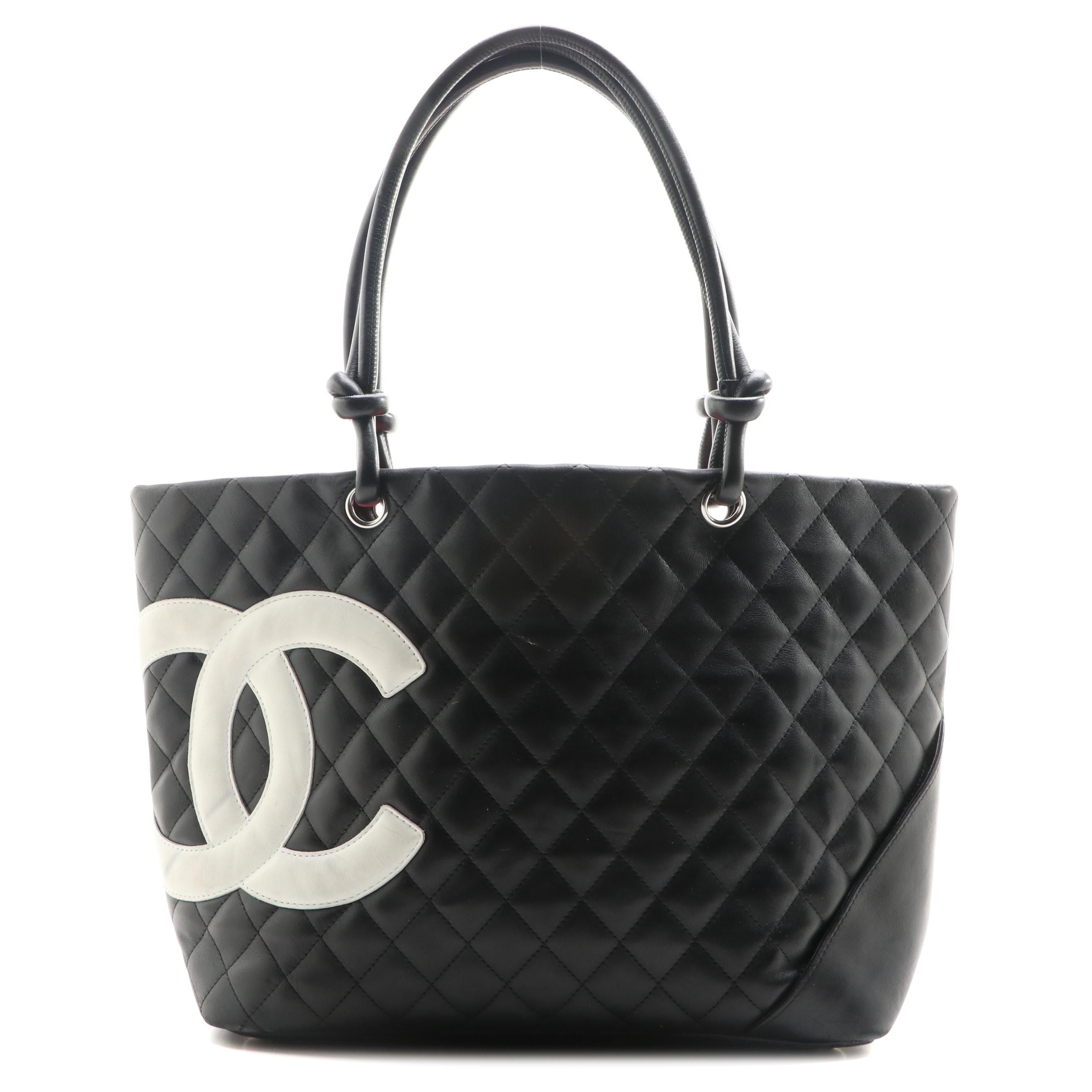 Chanel Cambon Ligne CC Tote in Quilted Calfskin Leather