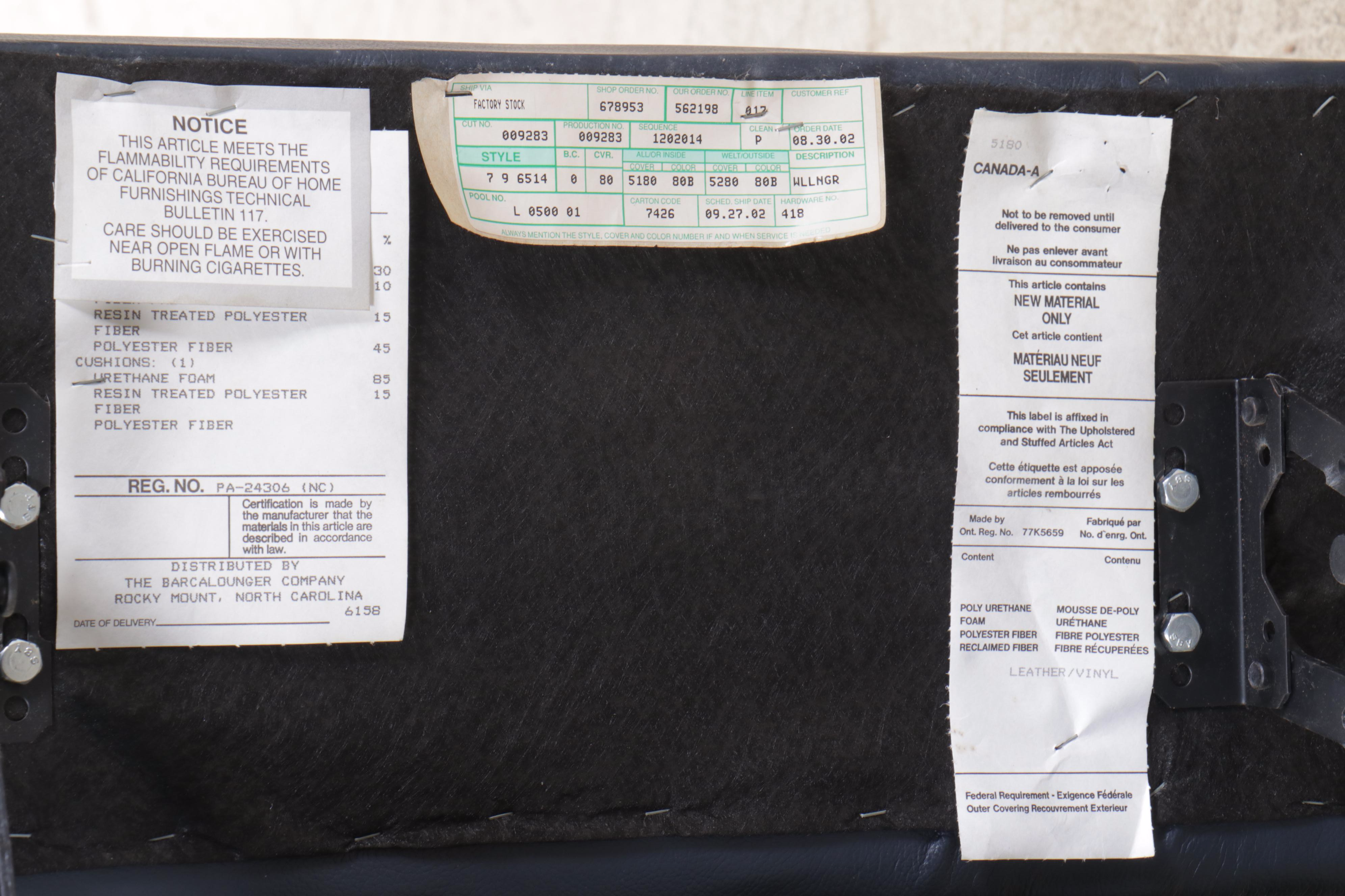 The Barcalounger Company Leather-Touch Recliner