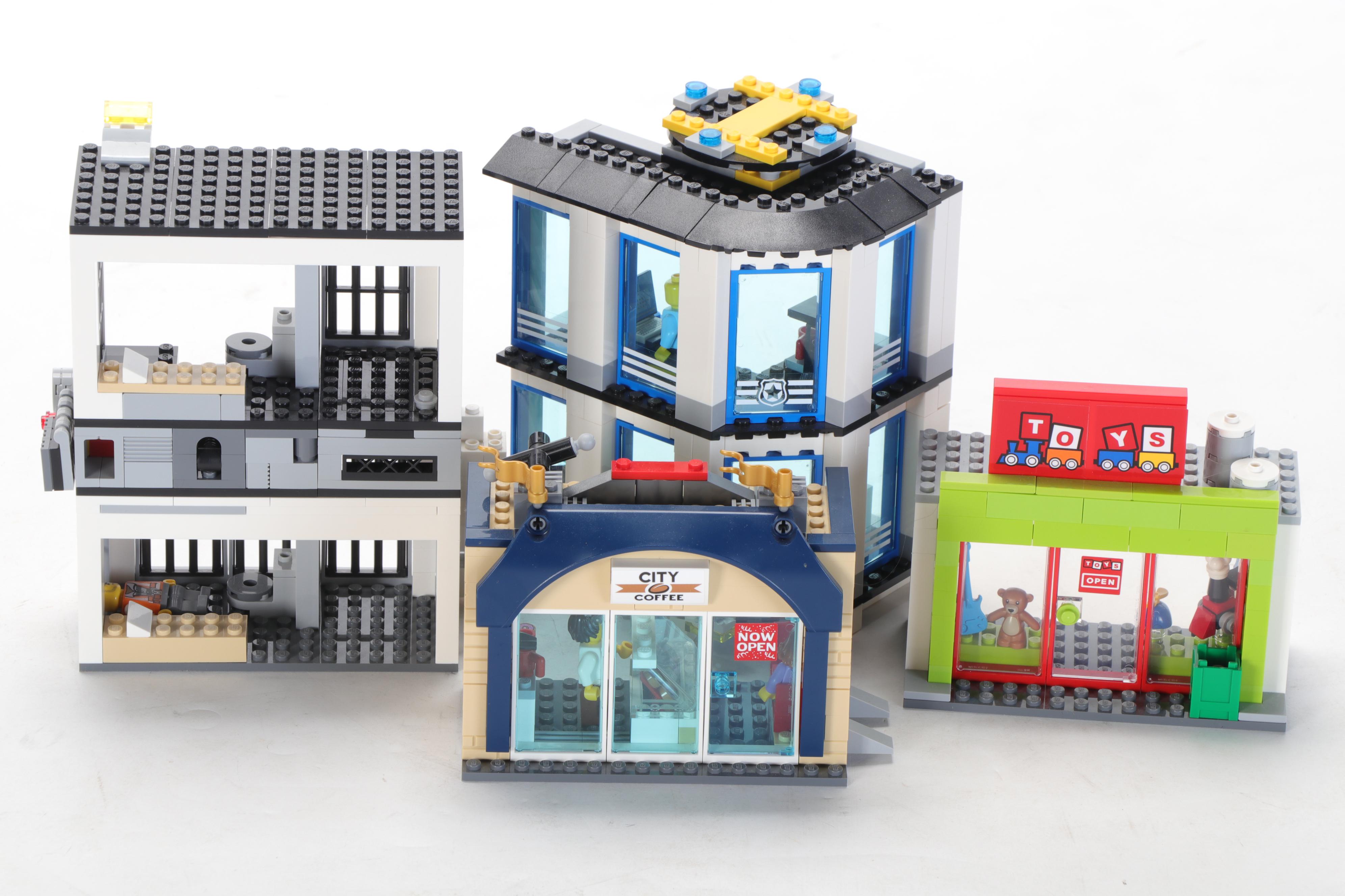 LEGO Partially Assembled Buildings and Vehicle Collection
