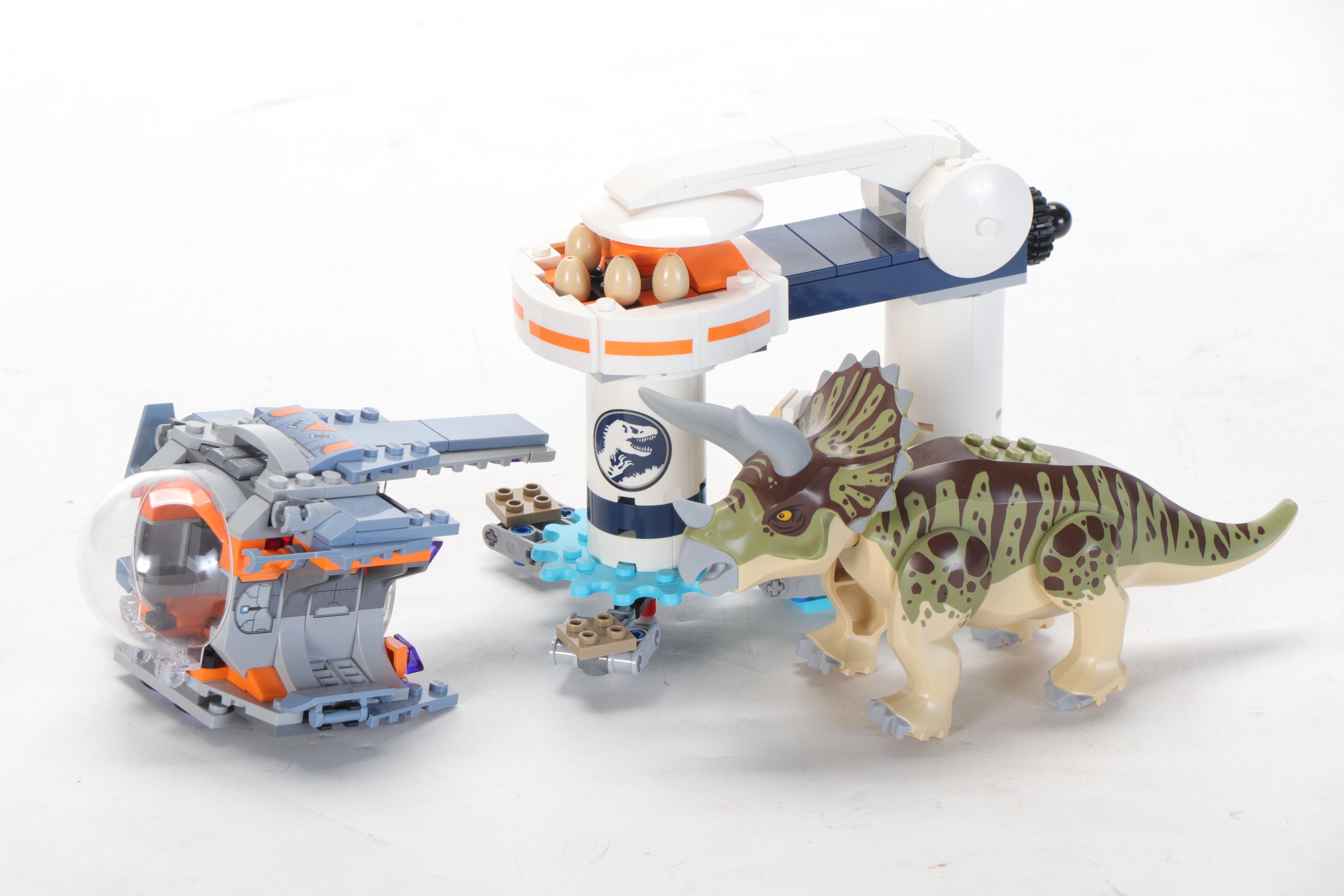 LEGO Partially Assembled Buildings and Vehicle Collection