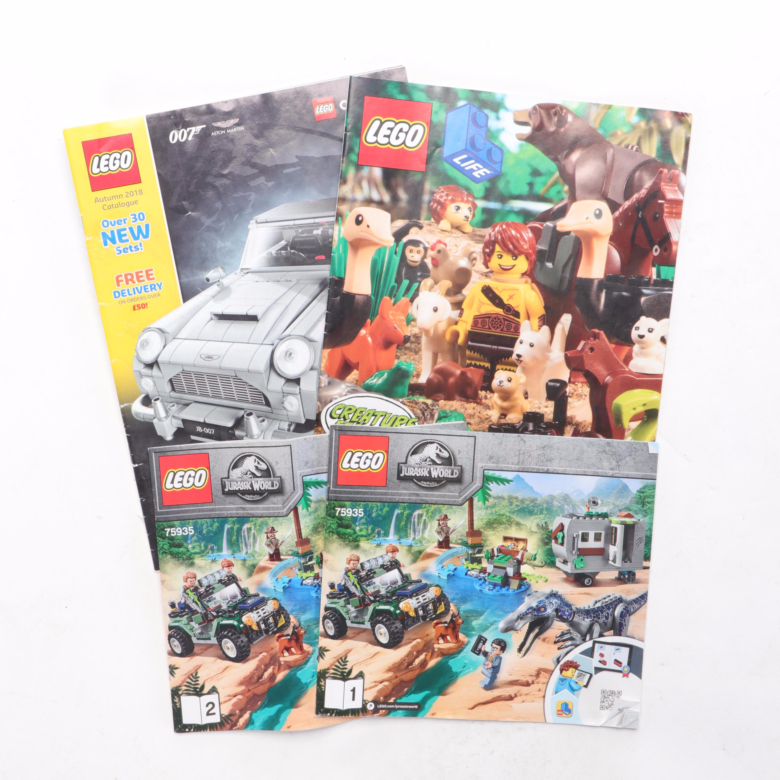 LEGO Partially Assembled Buildings and Vehicle Collection