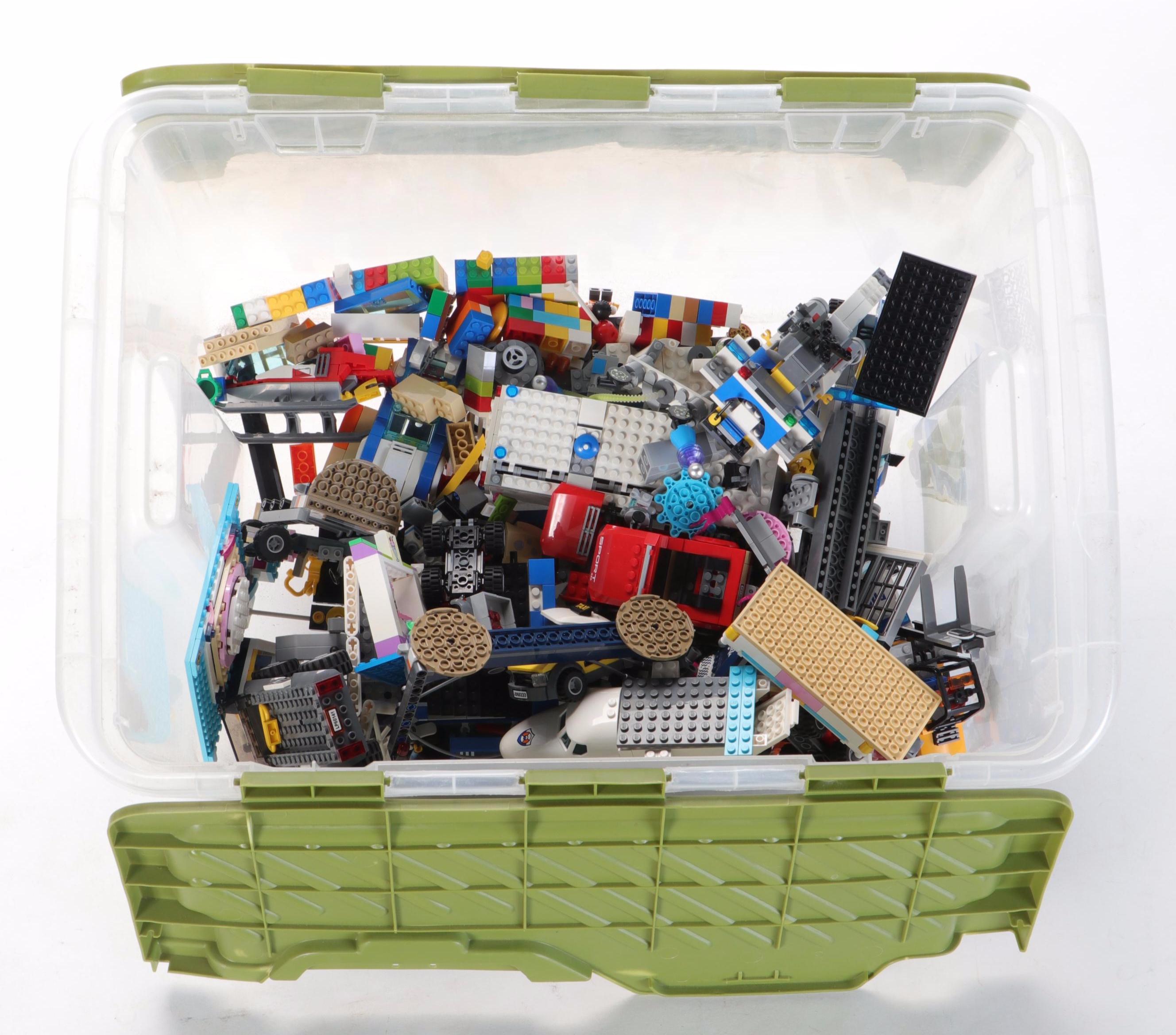 LEGO Partially Assembled Buildings and Vehicle Collection