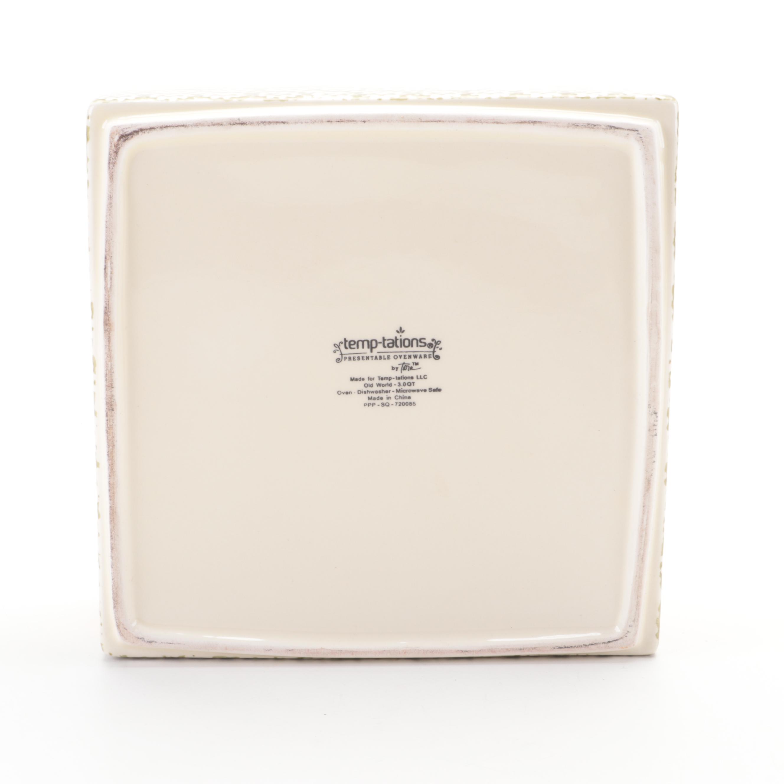 Temptations "Old World Confetti" Ceramic Mugs, Utensil Holder, and Bakeware