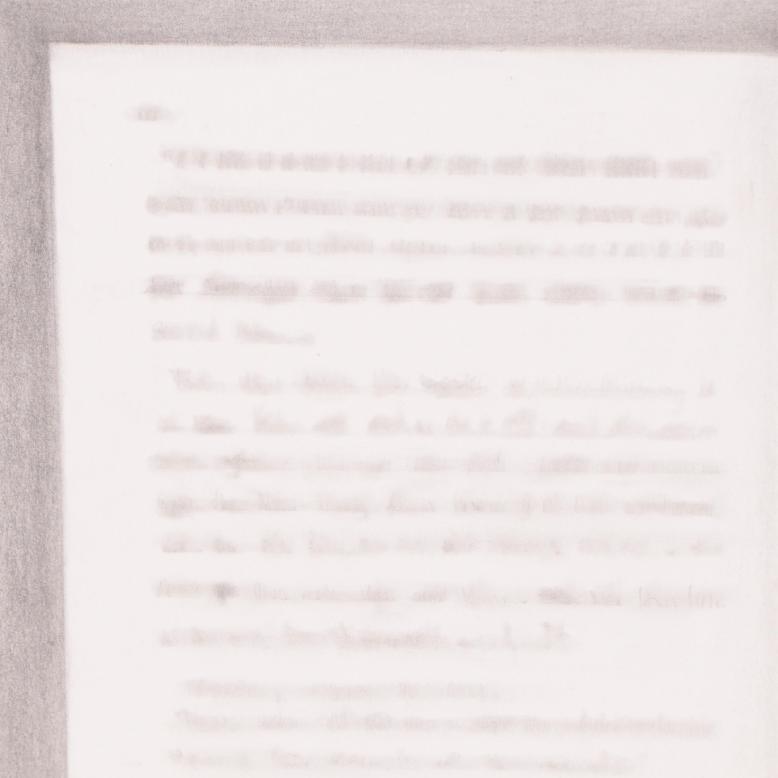 Cynthia Gregory Graphite Drawing of Book, 2011