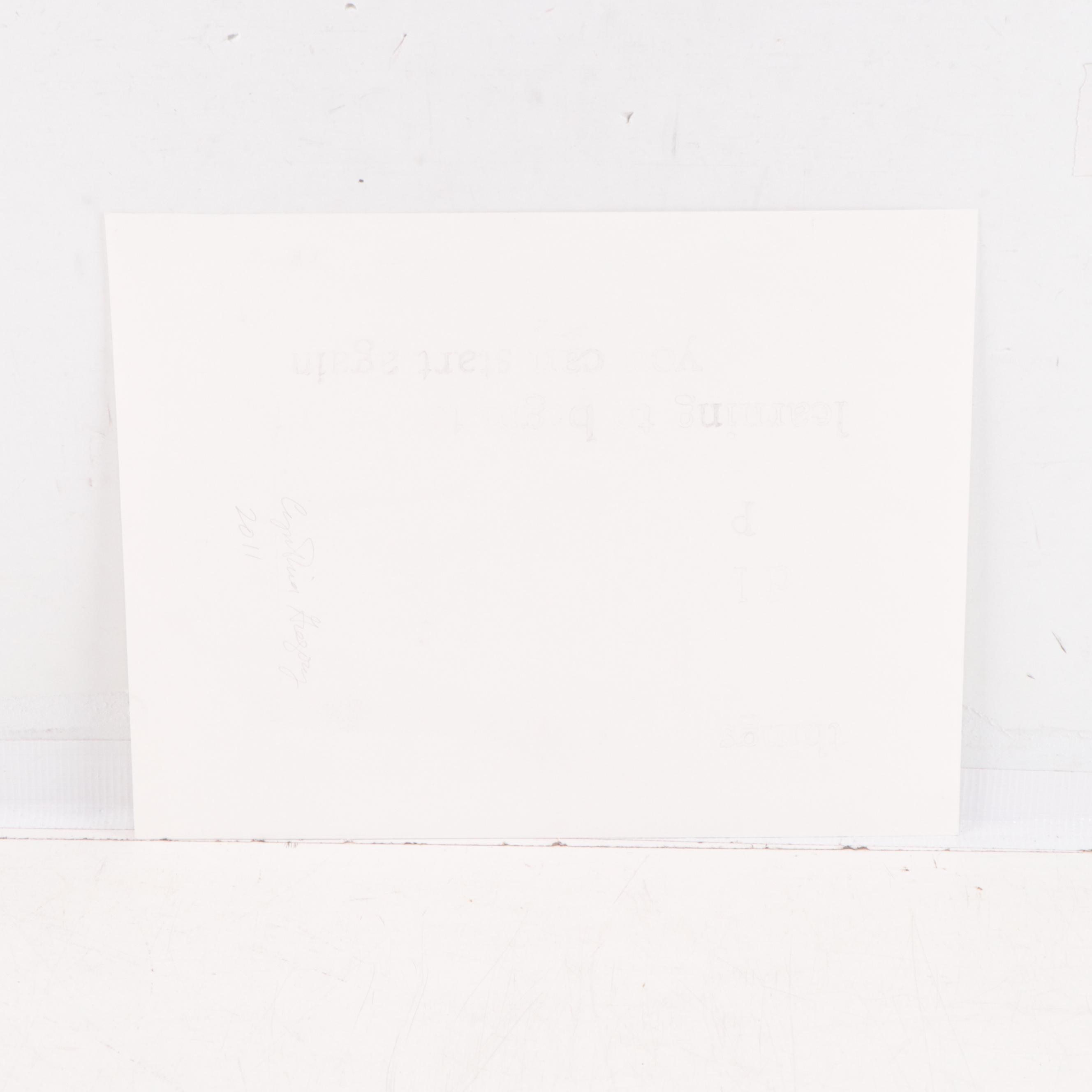 Cynthia Gregory Graphite Drawing of Book, 2011