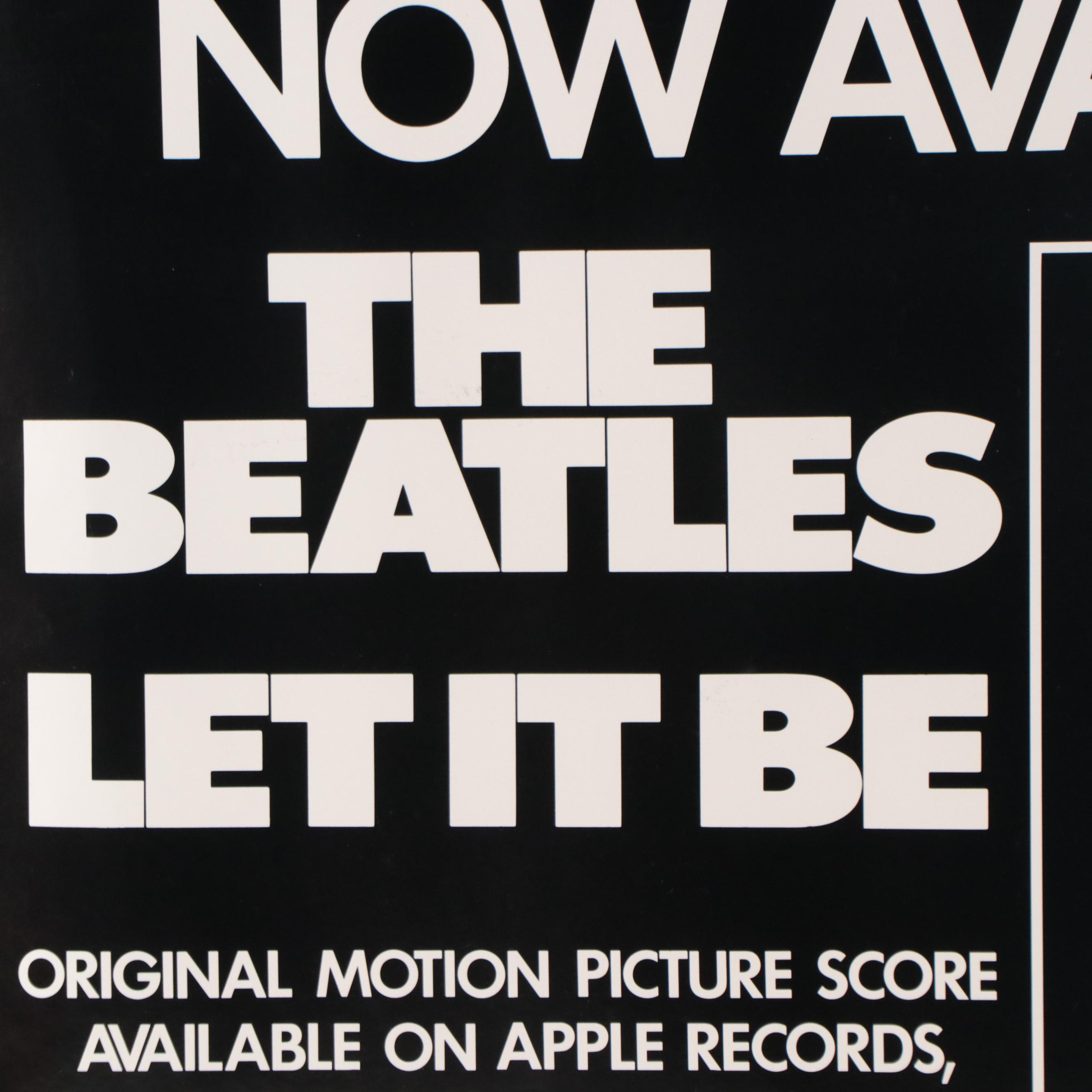 Promotional Poster for The Beatles "Let it Be," 1970s