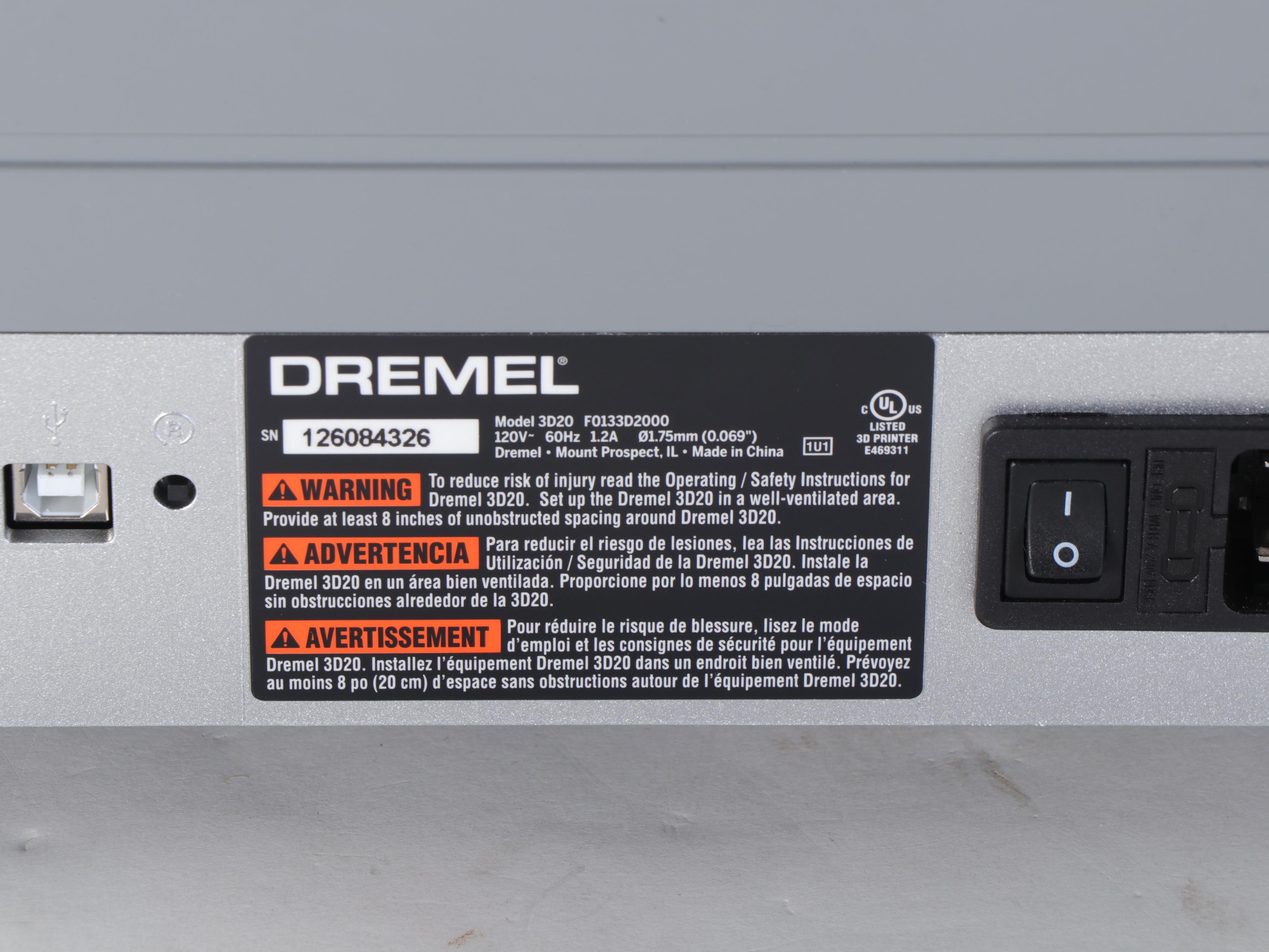 Dremel DigiLab Model 3D20 Idea Builder 3D Printer