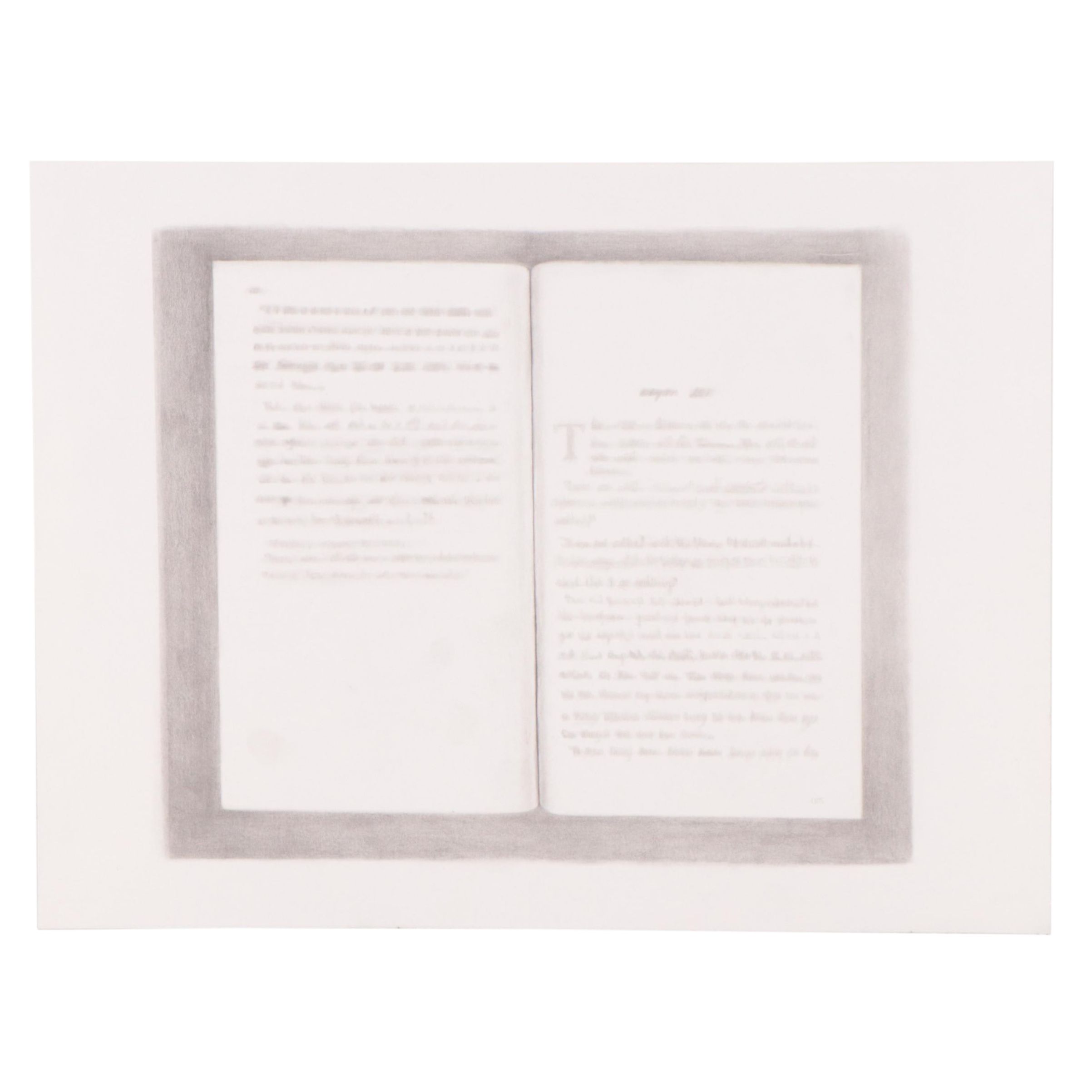 Cynthia Gregory Graphite Drawing of Book, 2011