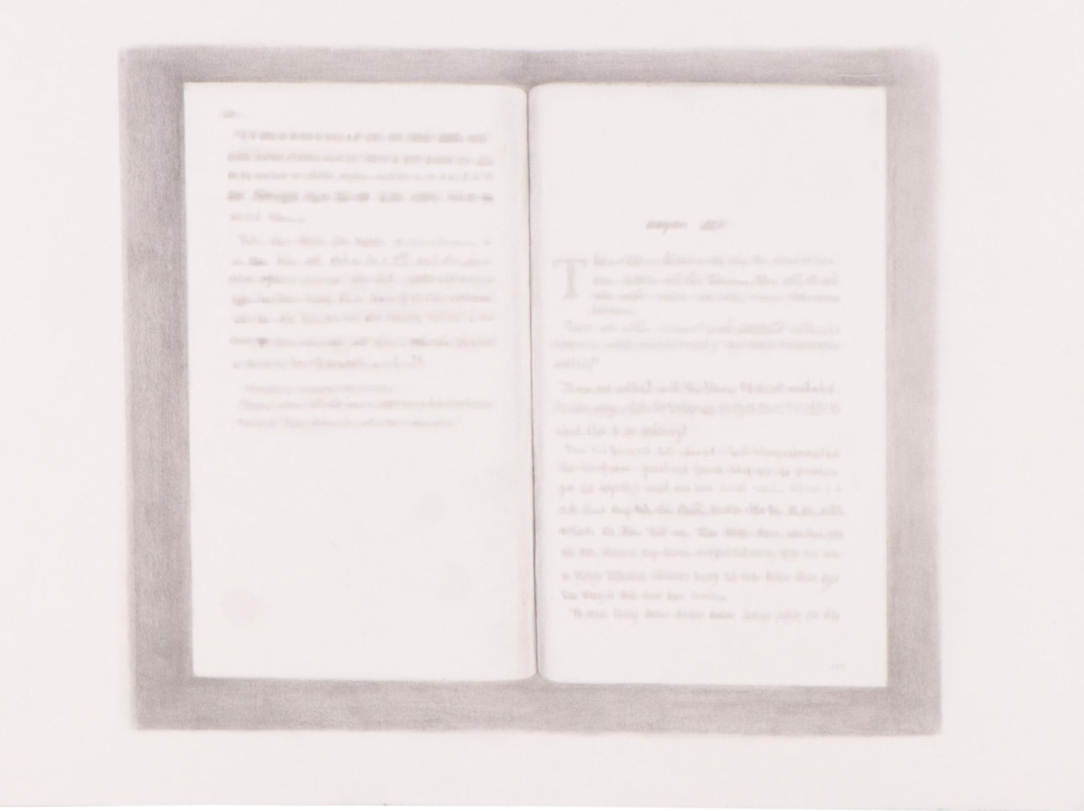 Cynthia Gregory Graphite Drawing of Book, 2011