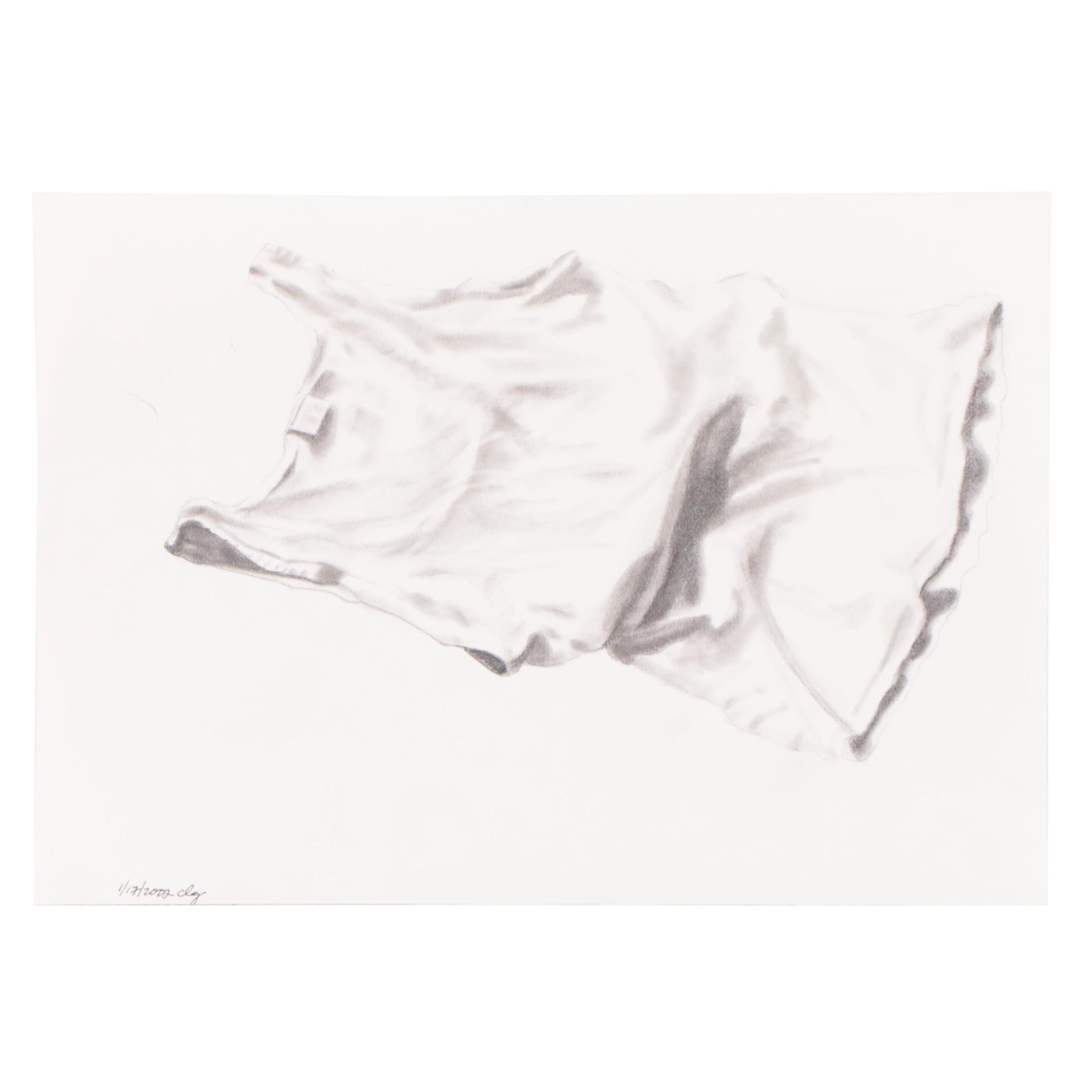 Cynthia Gregory Graphite Drawing of a Tank Top, 2002