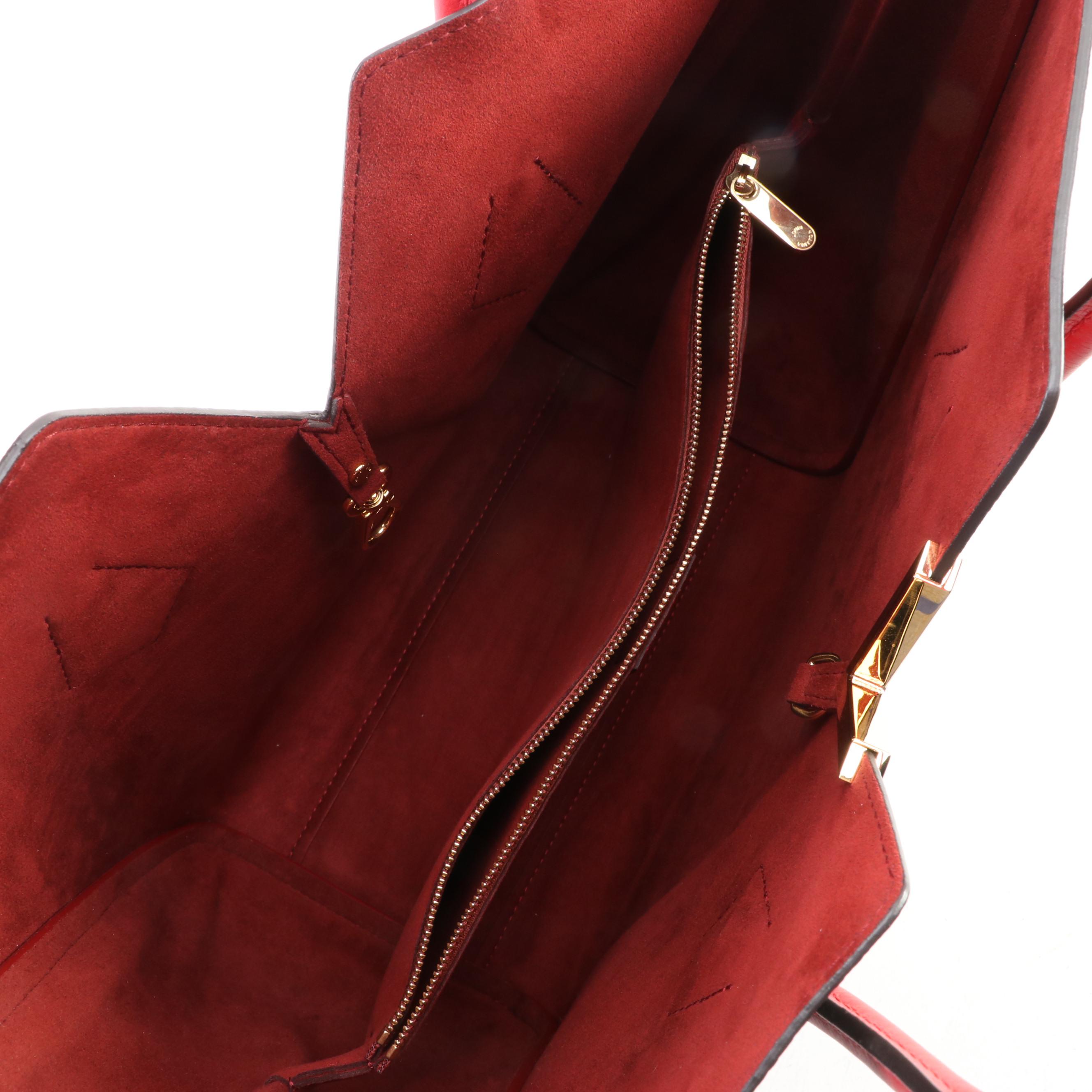 Louis Vuitton Kimono MM Tote in Monogram Canvas and Red Leather