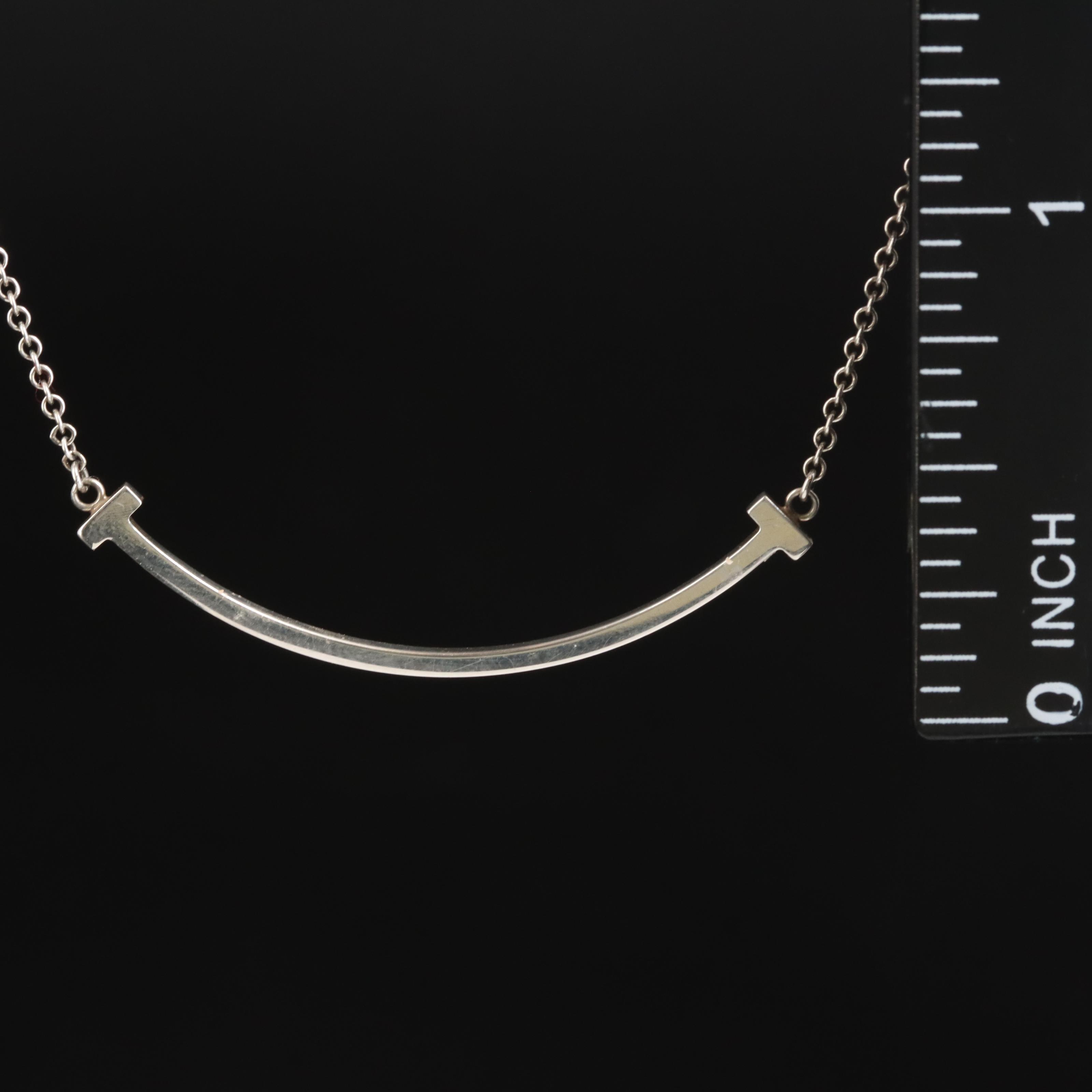 Tiffany & Co. "T Smile" Sterling Necklace